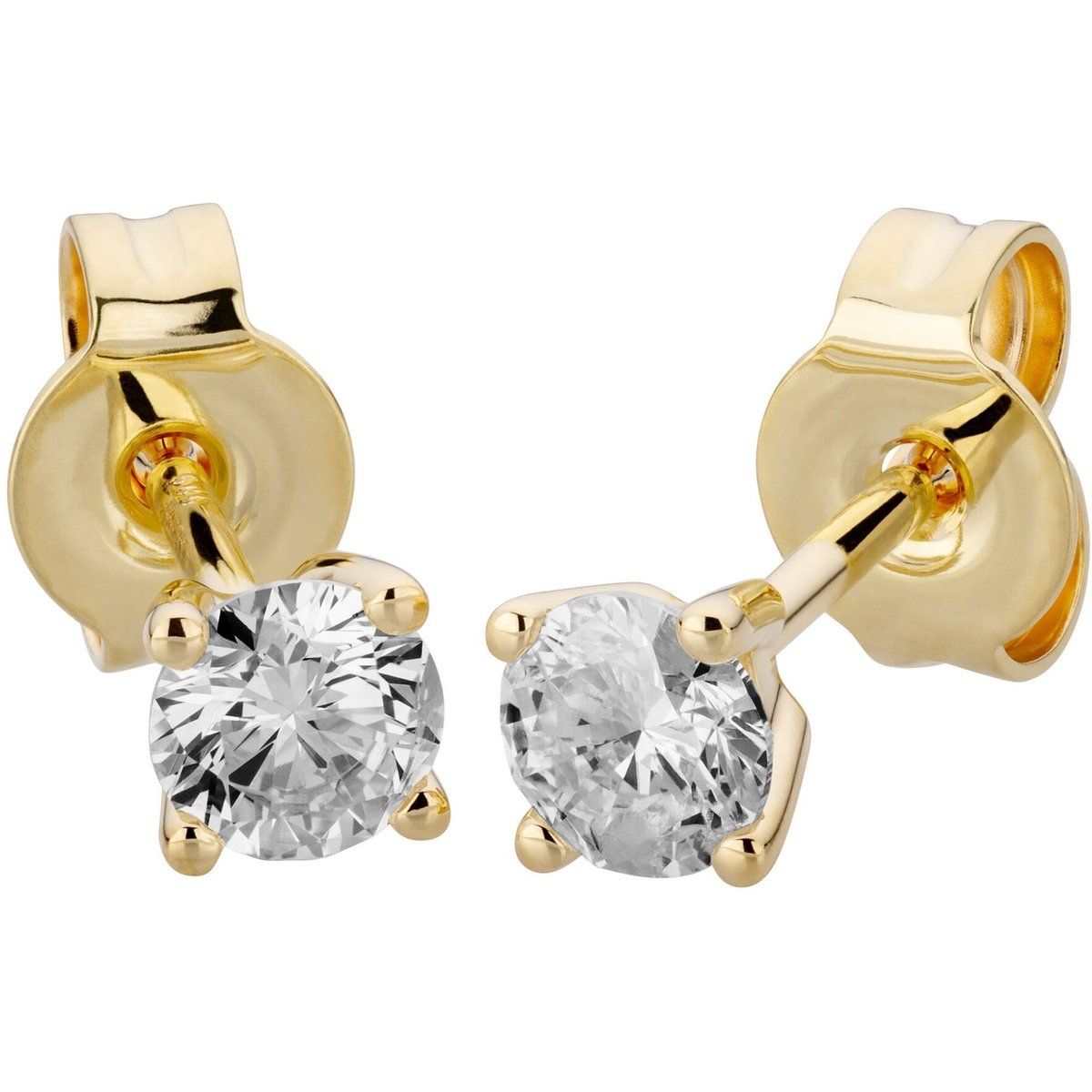 Elegante Brillantschliff Diamant Ohrstecker