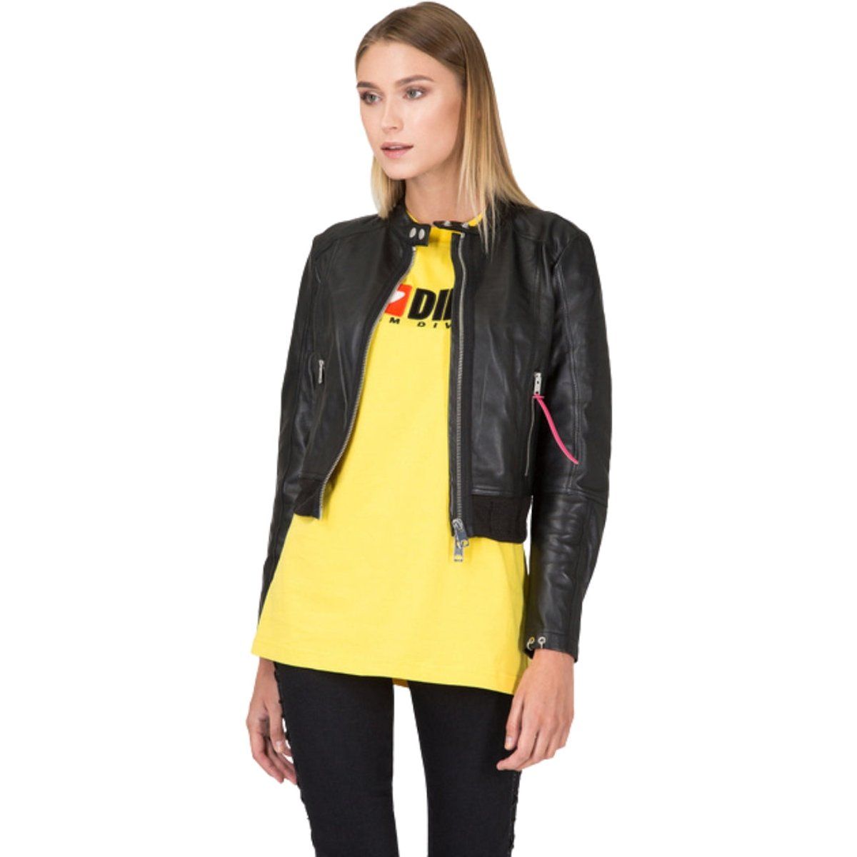 Moderne kurze Lederjacke