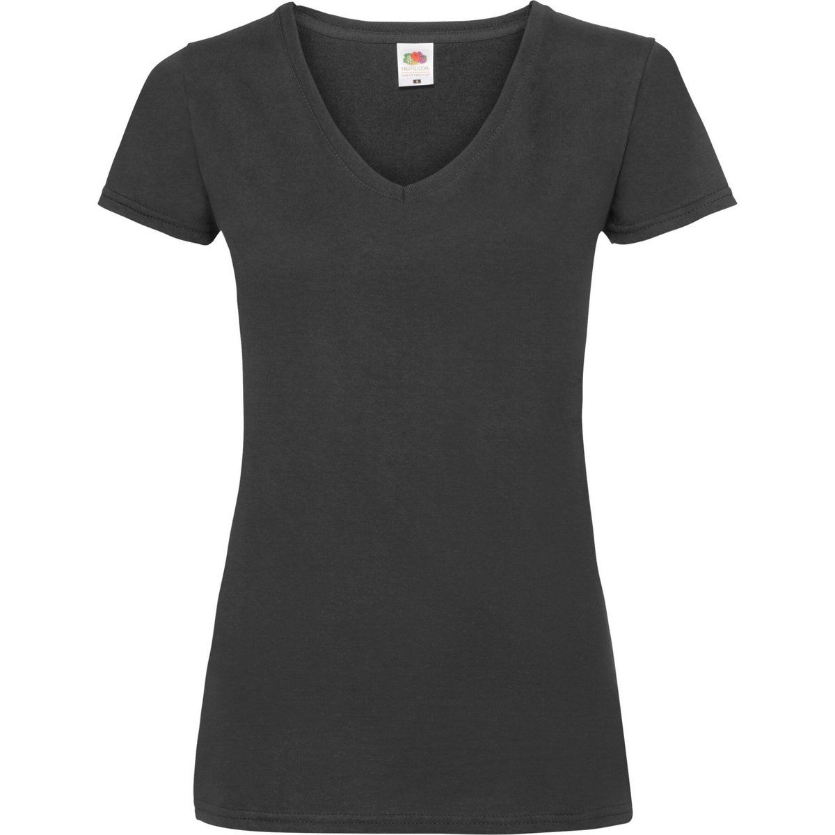 Klassisches V-Ausschnitt Baumwoll-T-Shirt