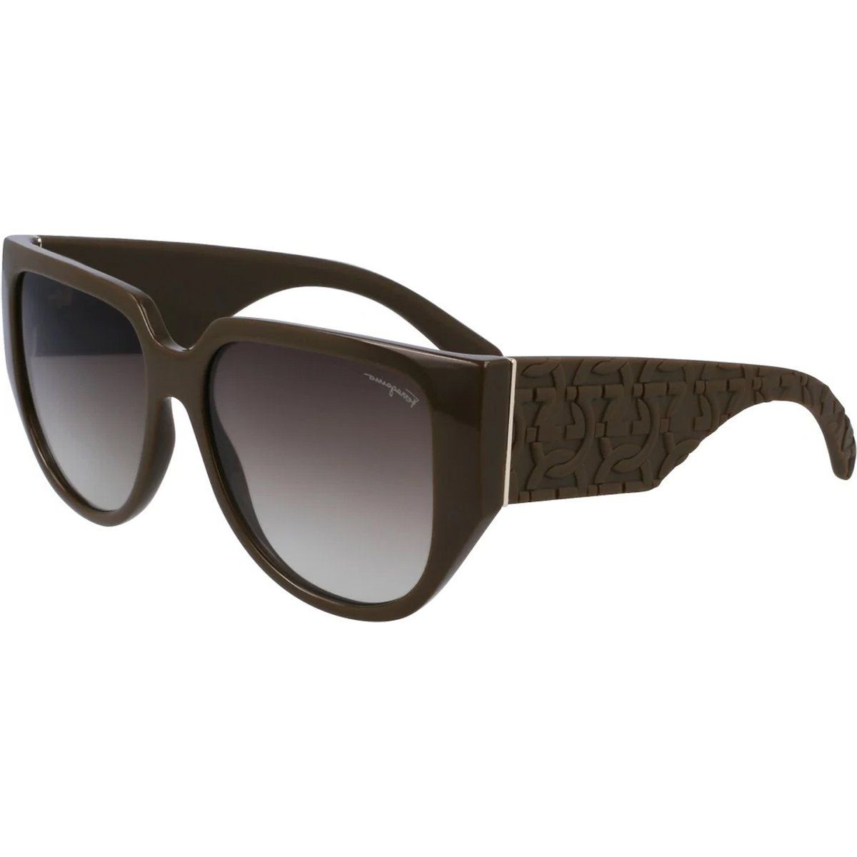 Übergroße geometrische ovale Sonnenbrille