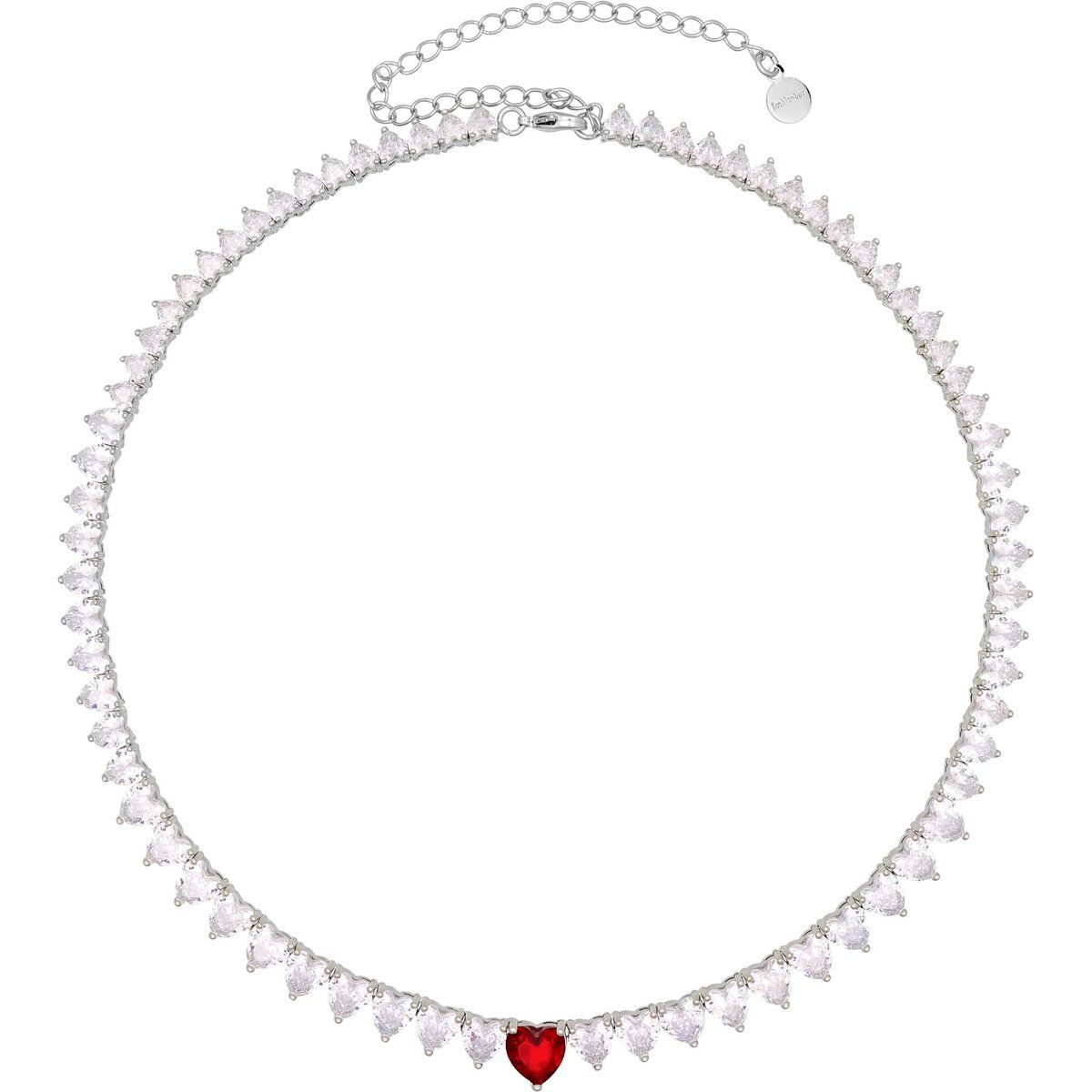 Funkelndes Herz Tennis-Collier