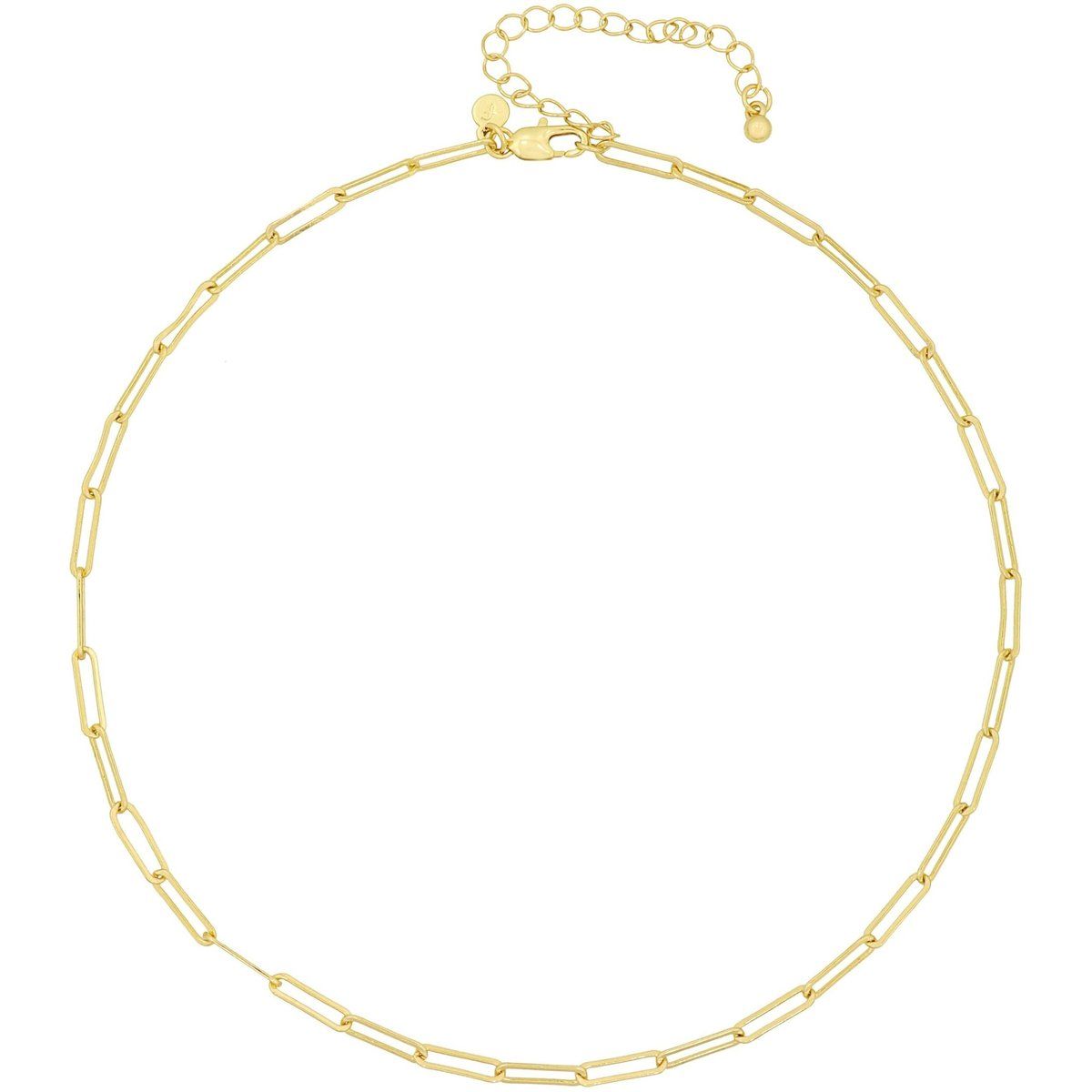 Elegante vergoldete Gliederkette im Büroklammer-Design