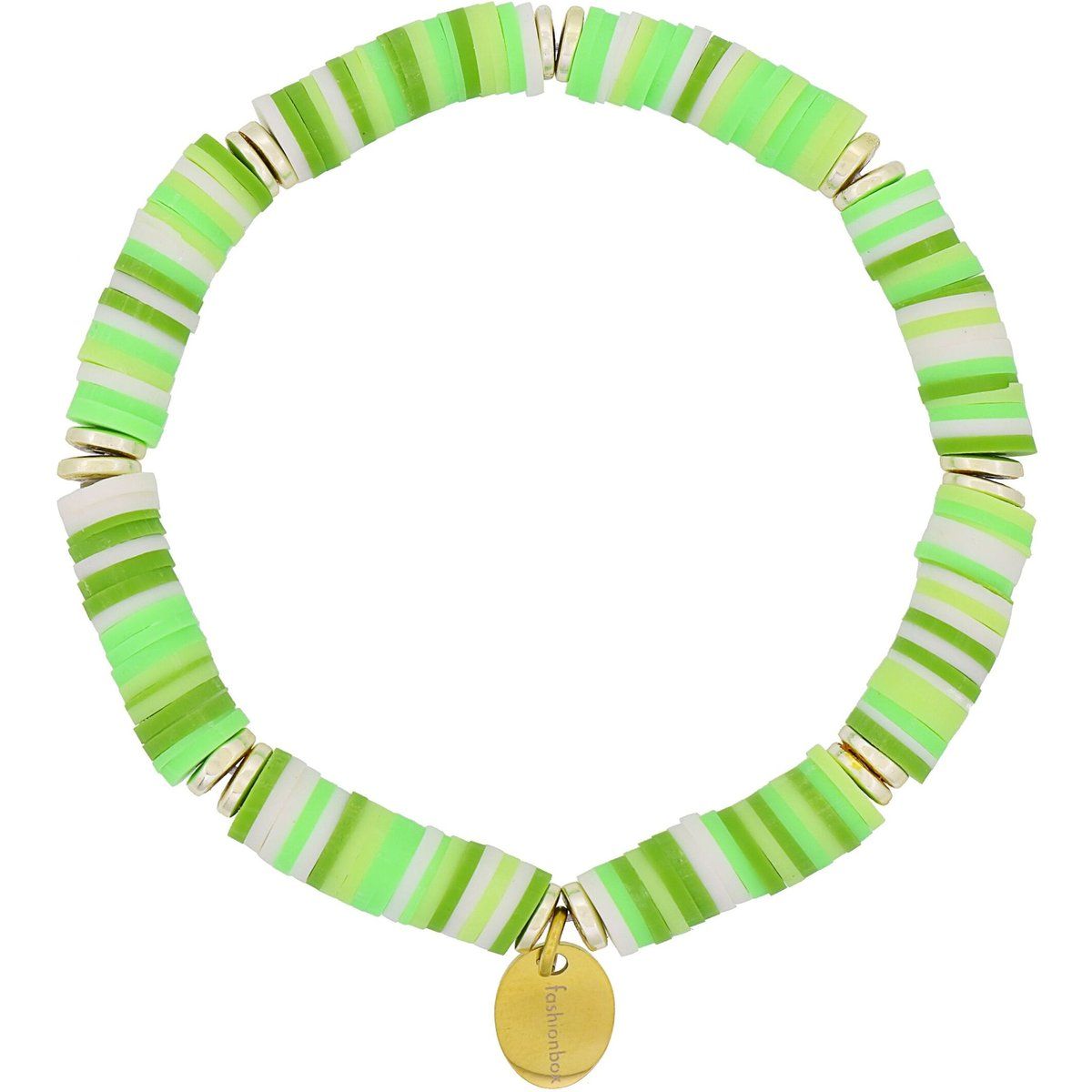 Elastisches Armband mit grünen Vinylplättchen