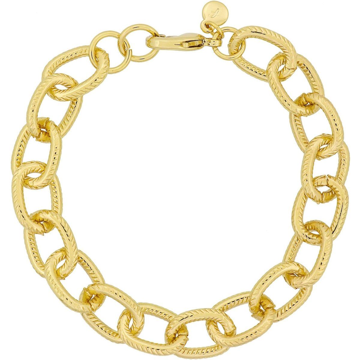 Strukturiertes vergoldetes Gliederketten-Armband