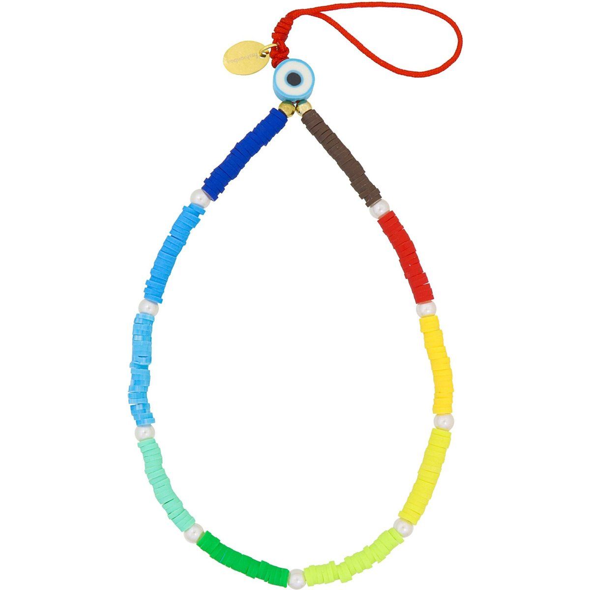 Handyband mit bunten Heishi-Perlen