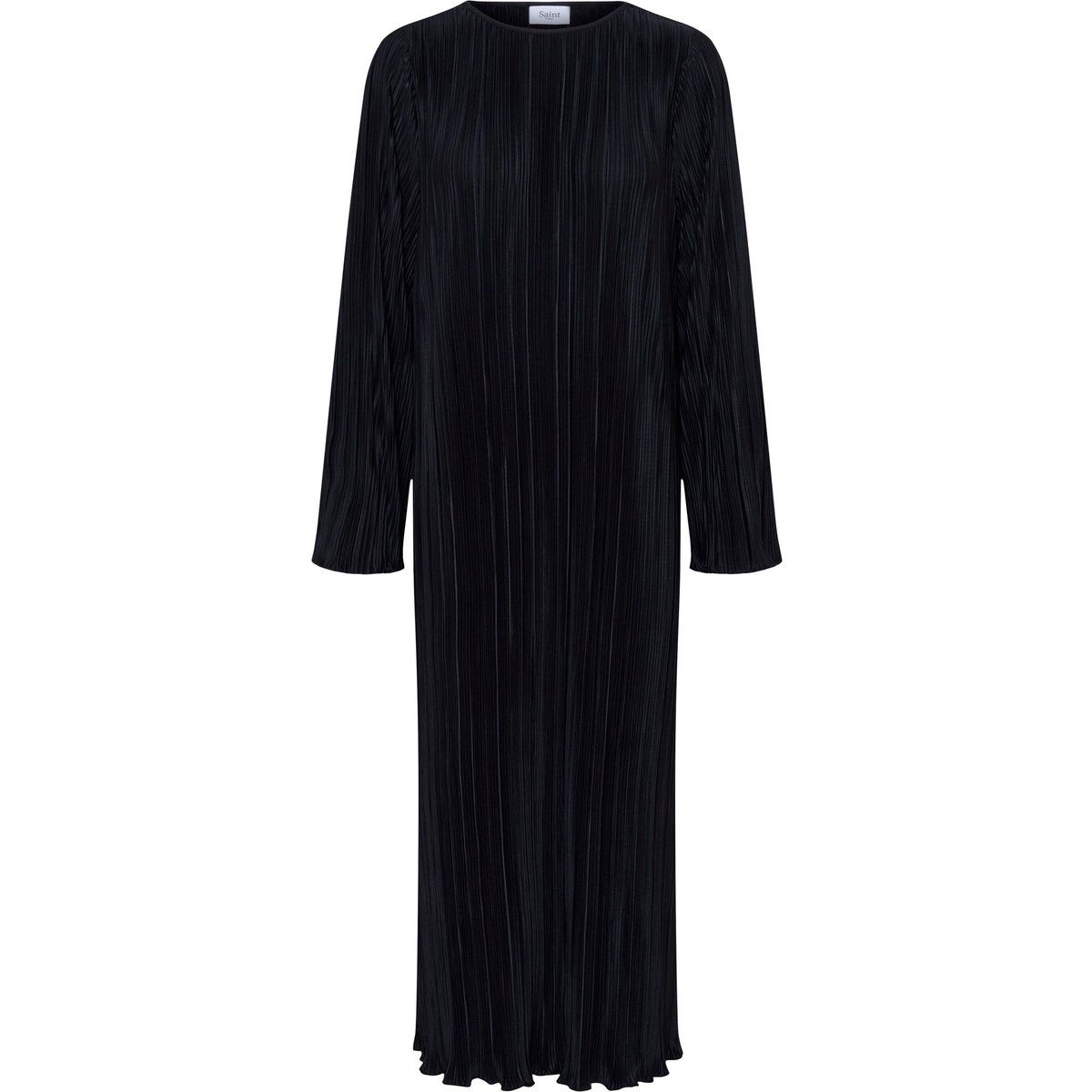 Langärmliges Plissee-Midikleid