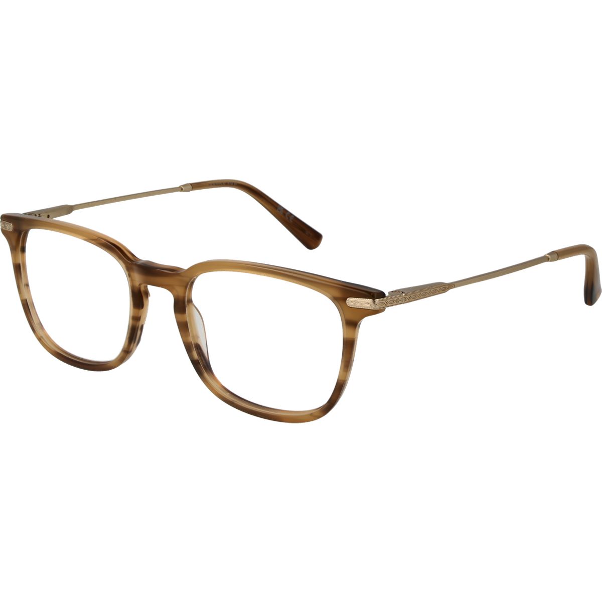 Elegante Rechteckige Brille mit Streifenmuster