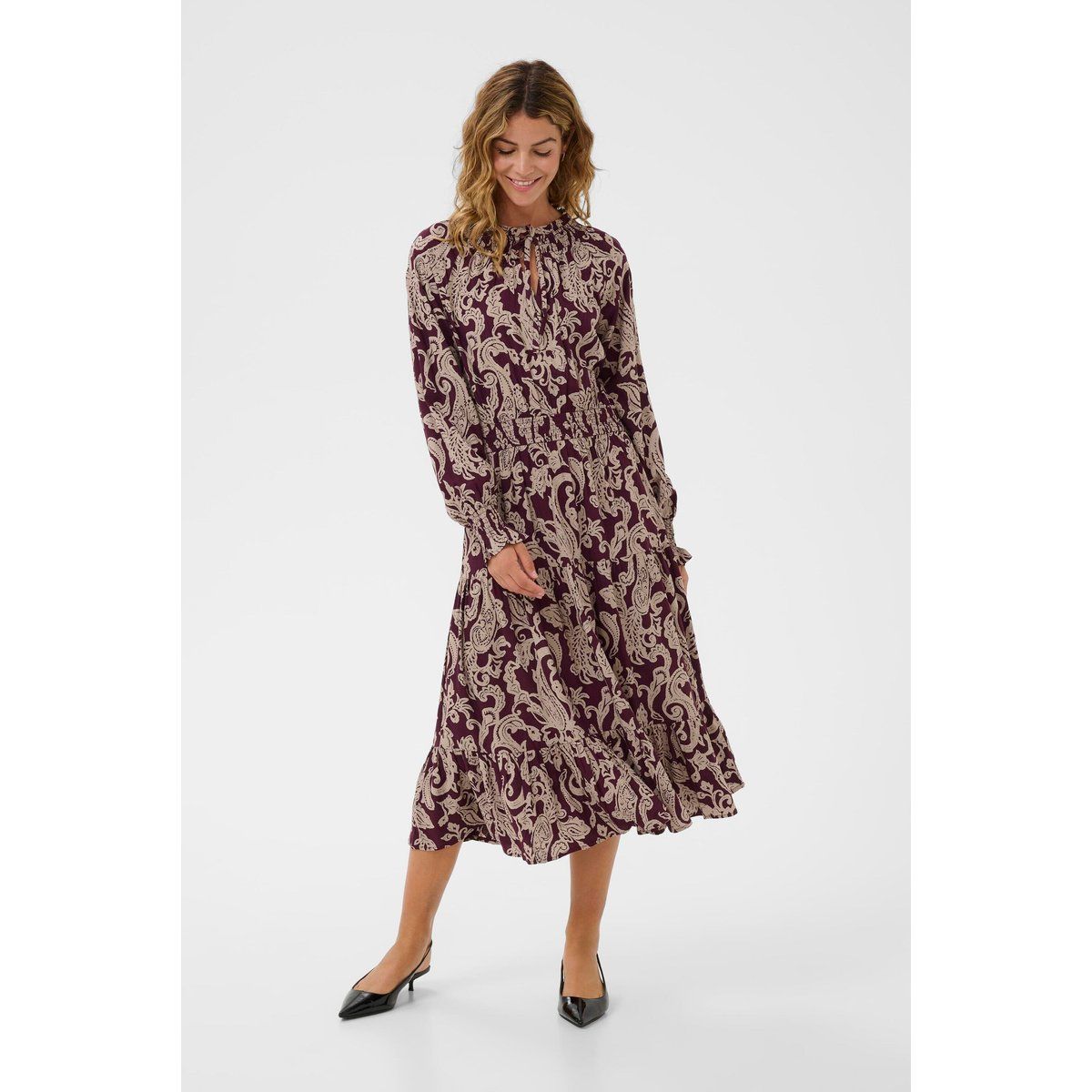Langarmbluse mit Paisley-Muster