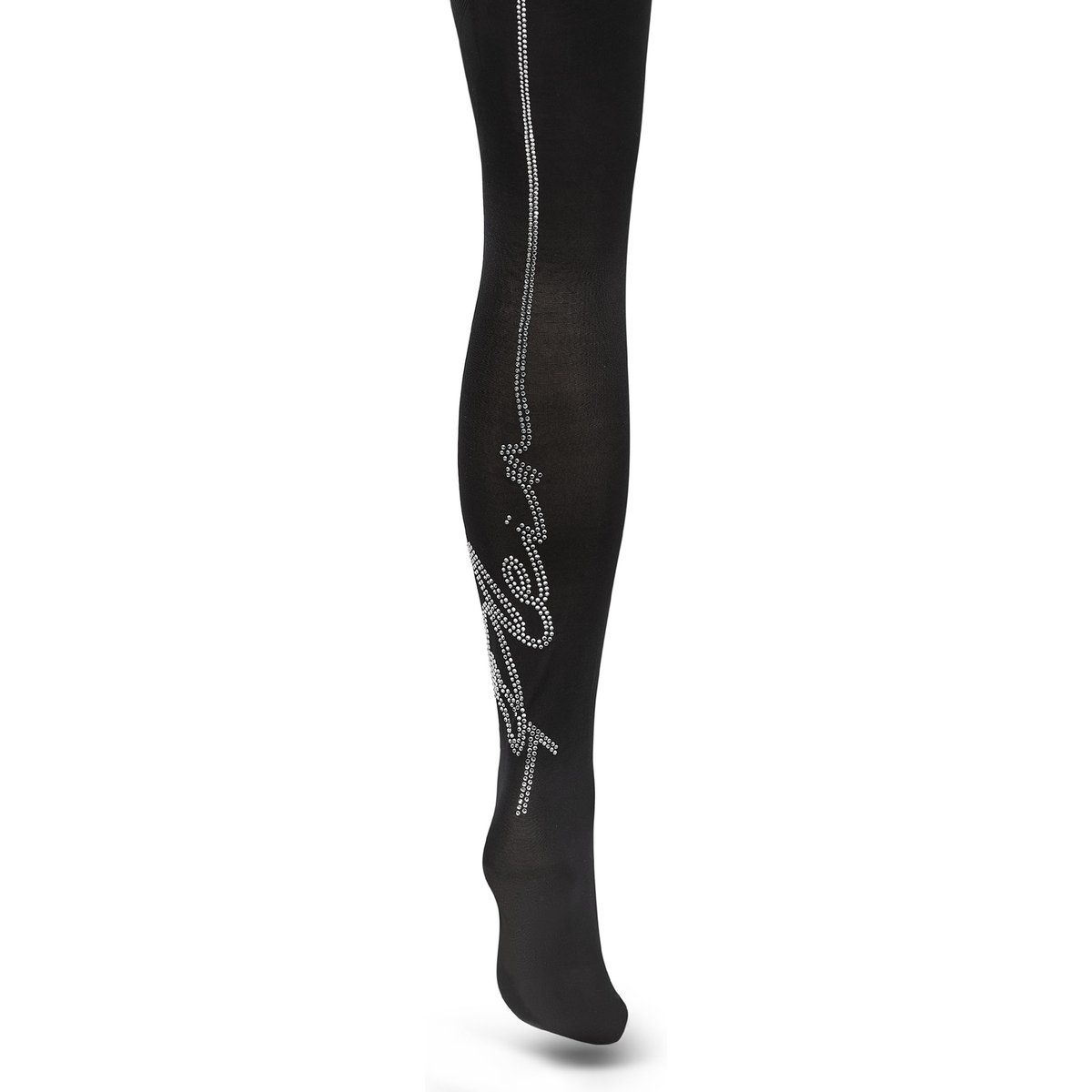 Strumpfhose mit Strass-Signatur