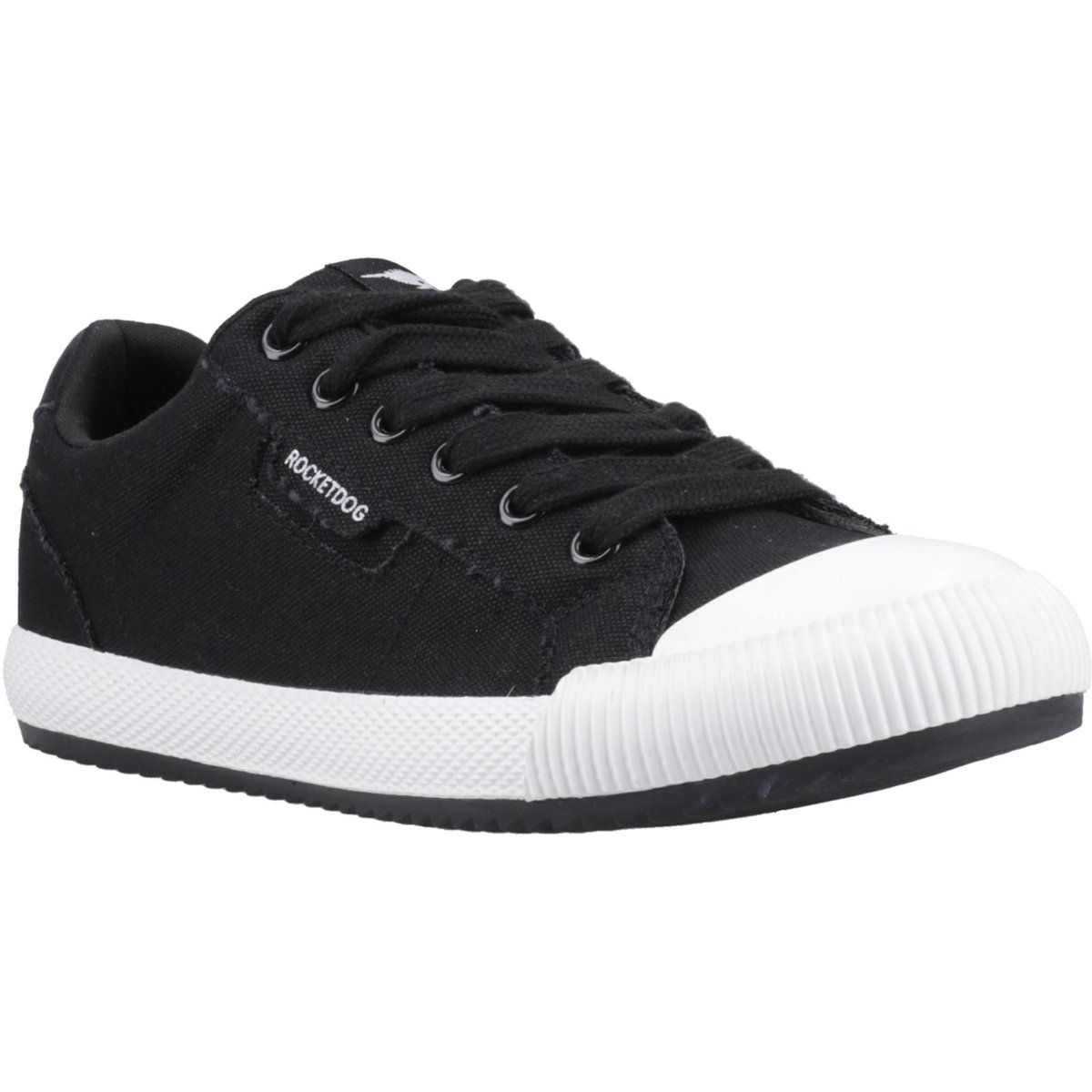 Canvas-Sneaker mit gerippter Zehenkappe