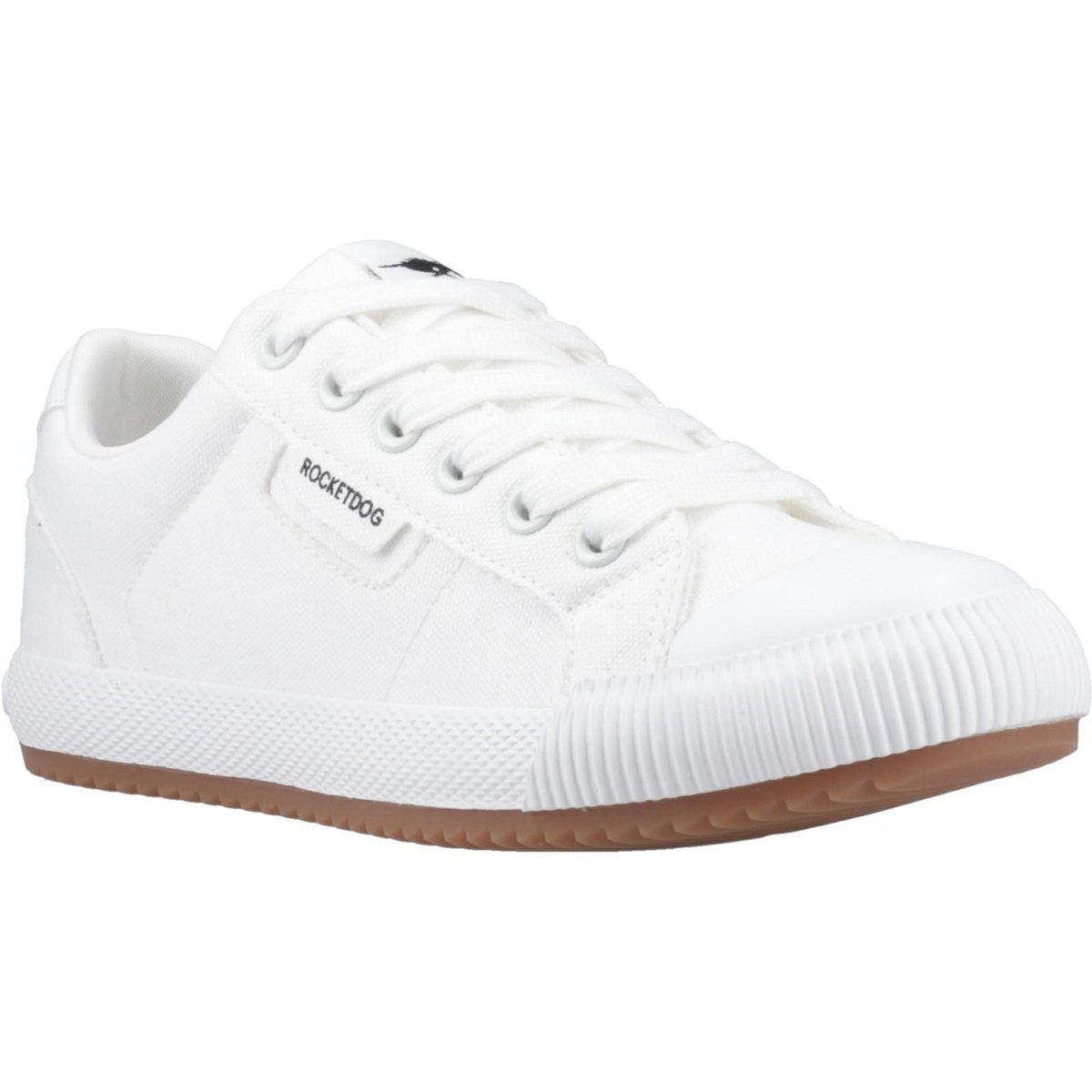 Flache Canvas-Sneaker zum Schnüren