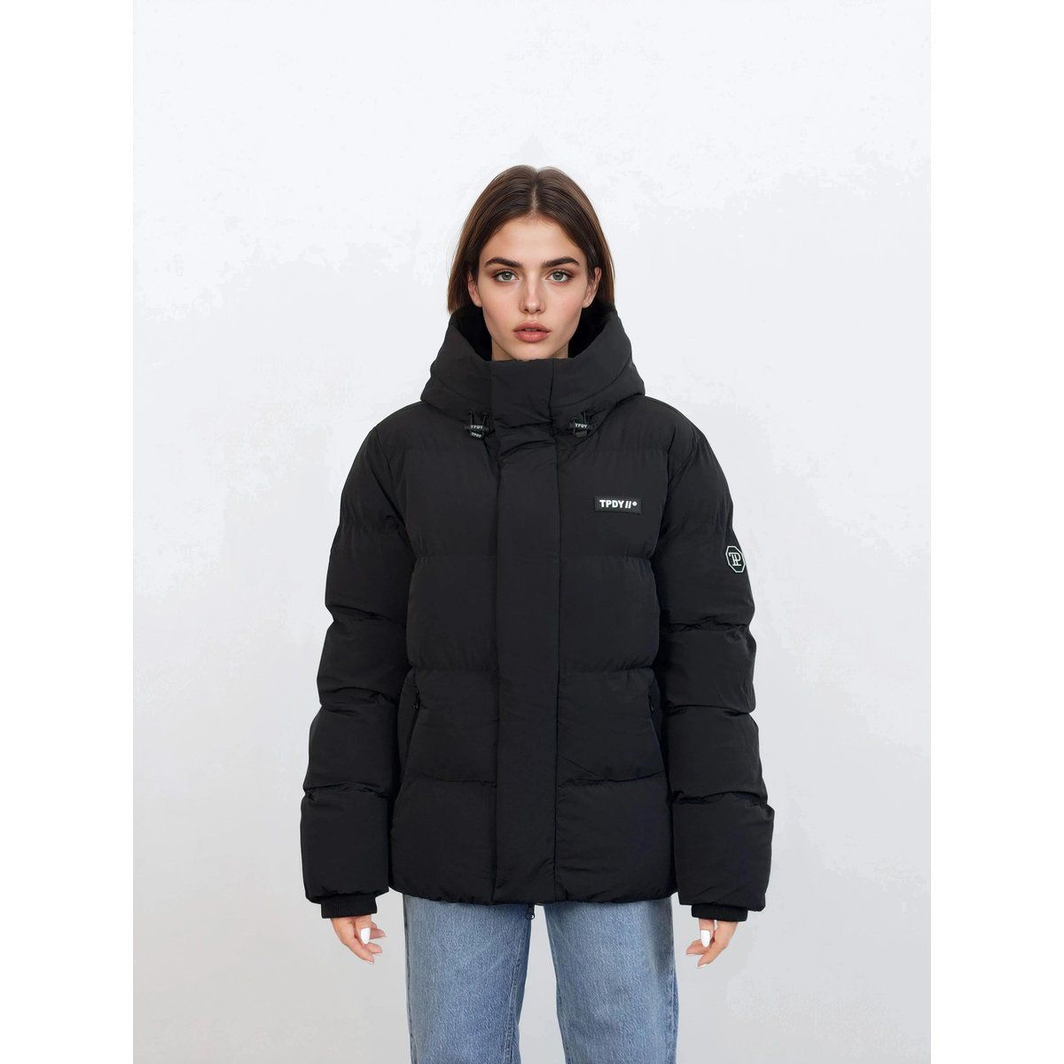 Wattierte Pufferjacke mit Kapuze