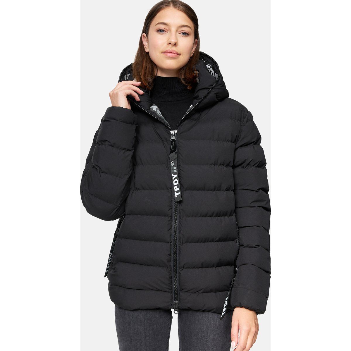 Gesteppte Pufferjacke mit Kapuze