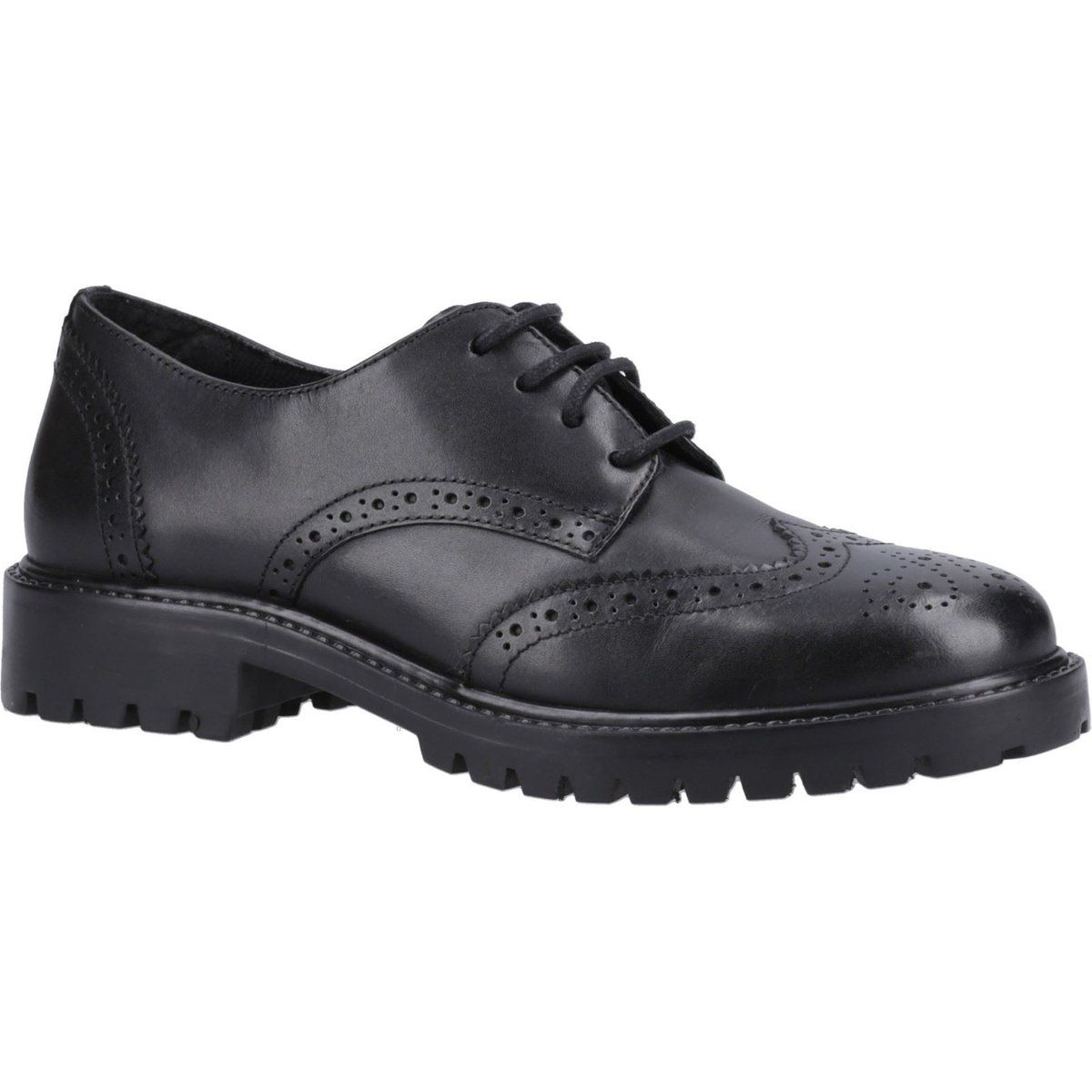Klassische Leder-Brogues mit Profilsohle