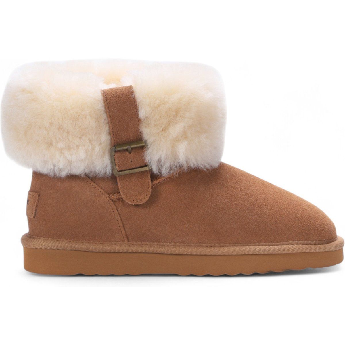 Lammfell-Stiefeletten aus Wildleder