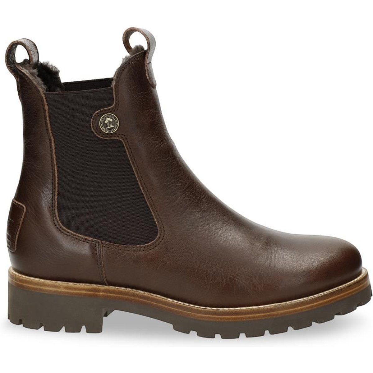 Leder Chelsea-Boots mit Fellfutter