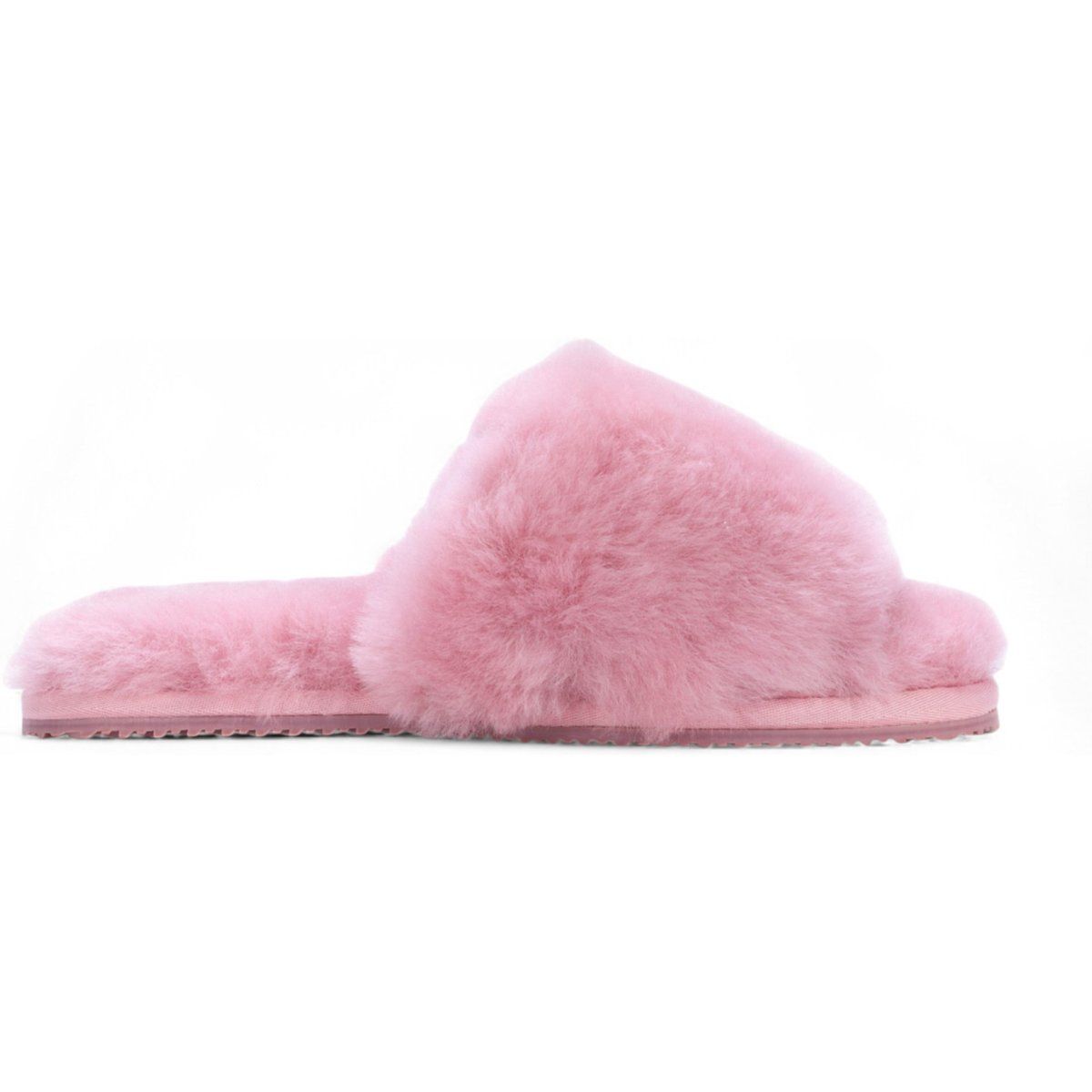 Flauschige Schaffell-Slider Hausschuhe