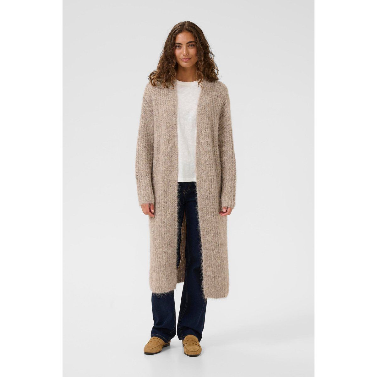 Langer Oversize-Strickcardigan