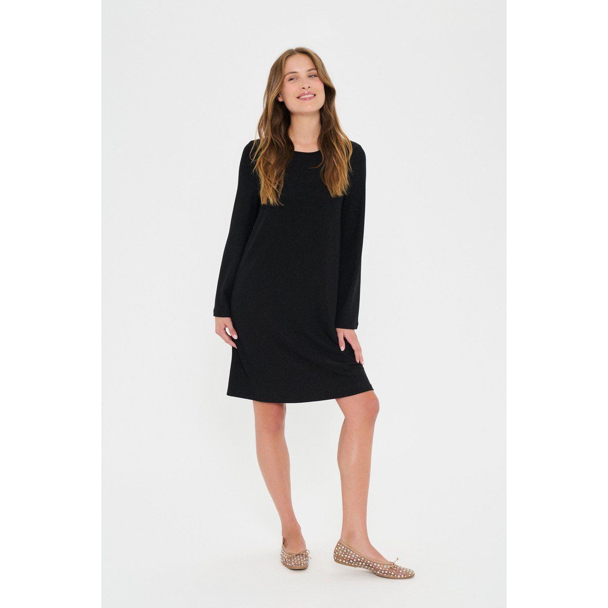 Schimmerndes Minikleid in gerader Passform
