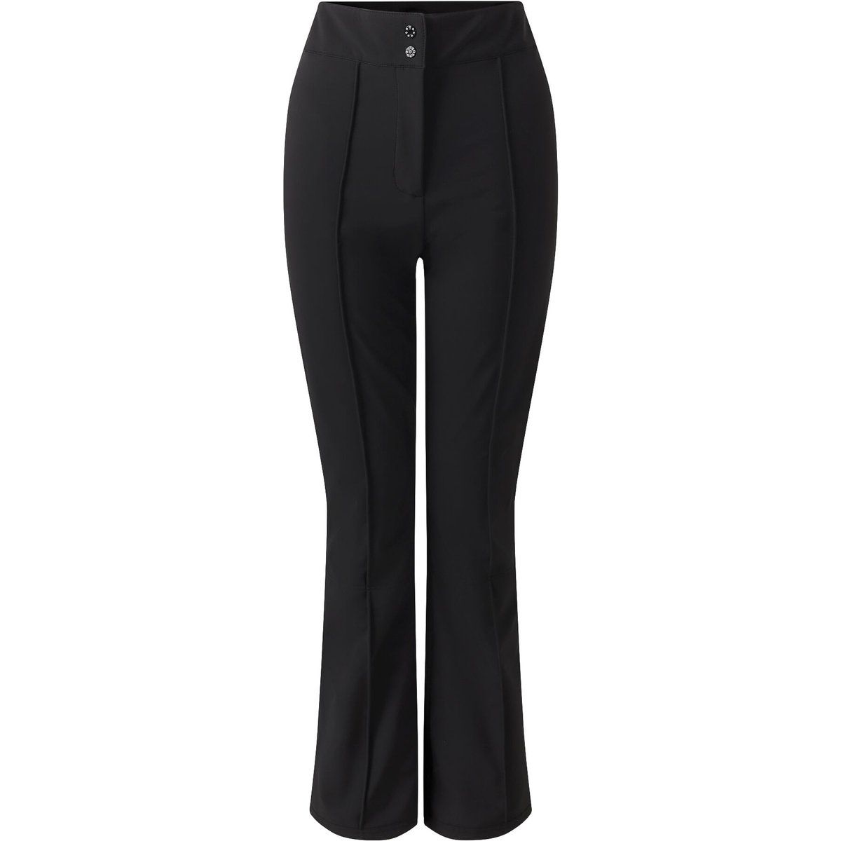 Hoch taillierte Softshell-Skihose im Bootcut-Schnitt