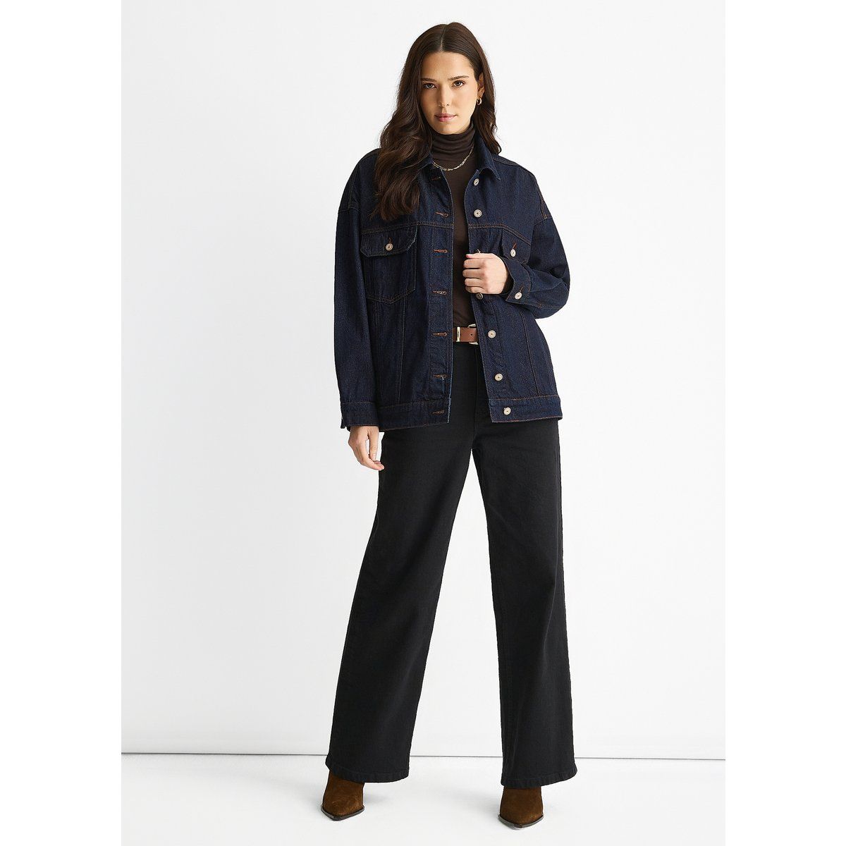 Oversized Denim Trucker-Jacke