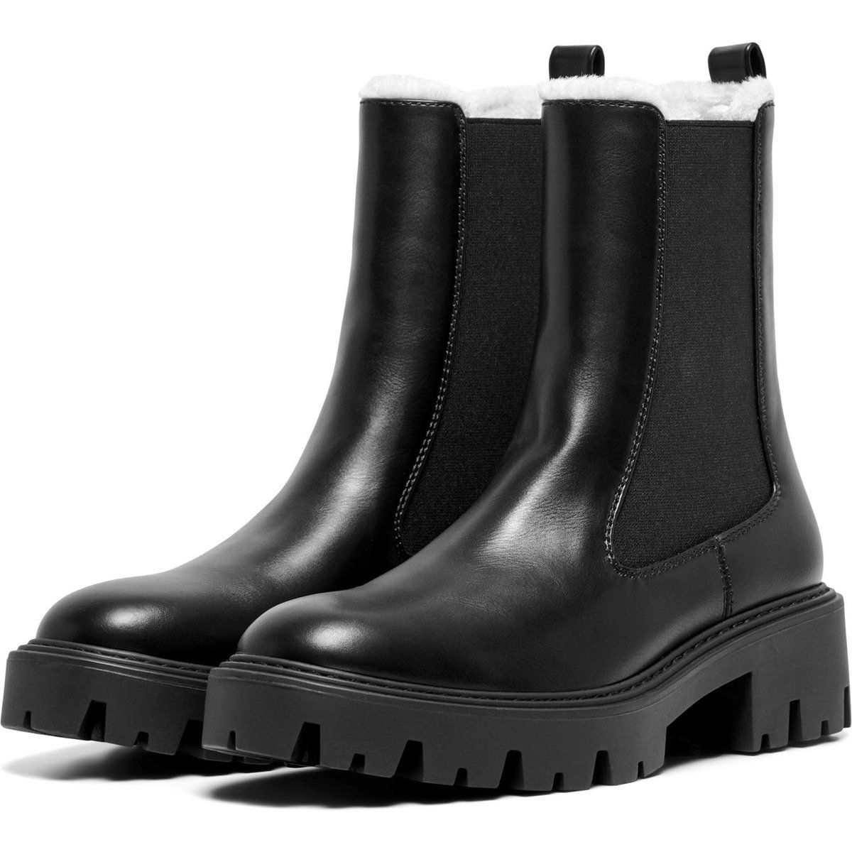 Warm gefütterte Plateau-Chelsea-Boots