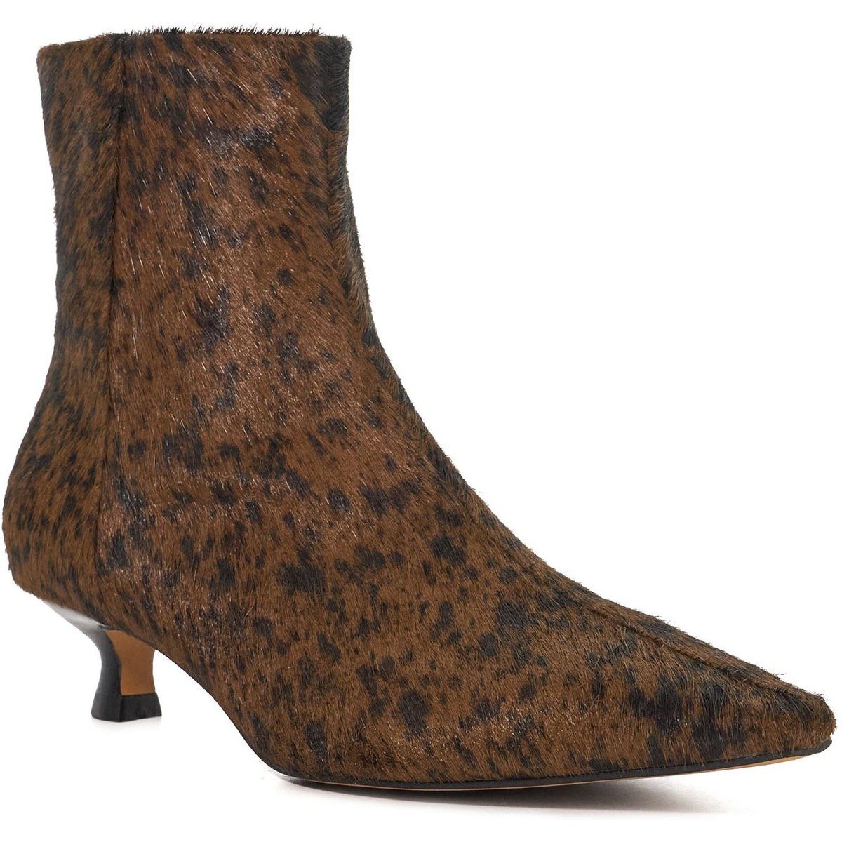 Stiefeletten mit Animal-Print und Kitten-Heel