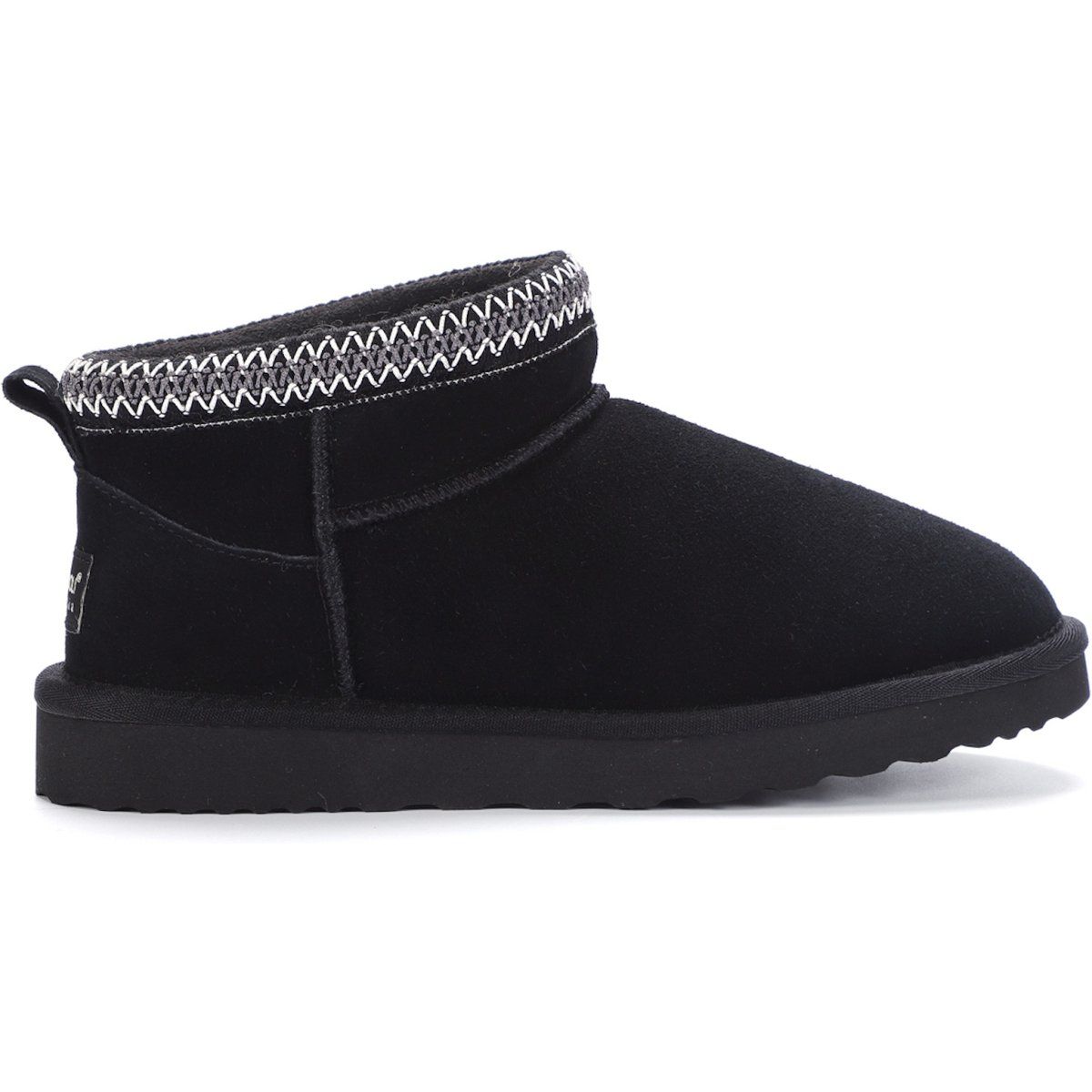 Wildleder-Stiefeletten mit geflochtenem Detail
