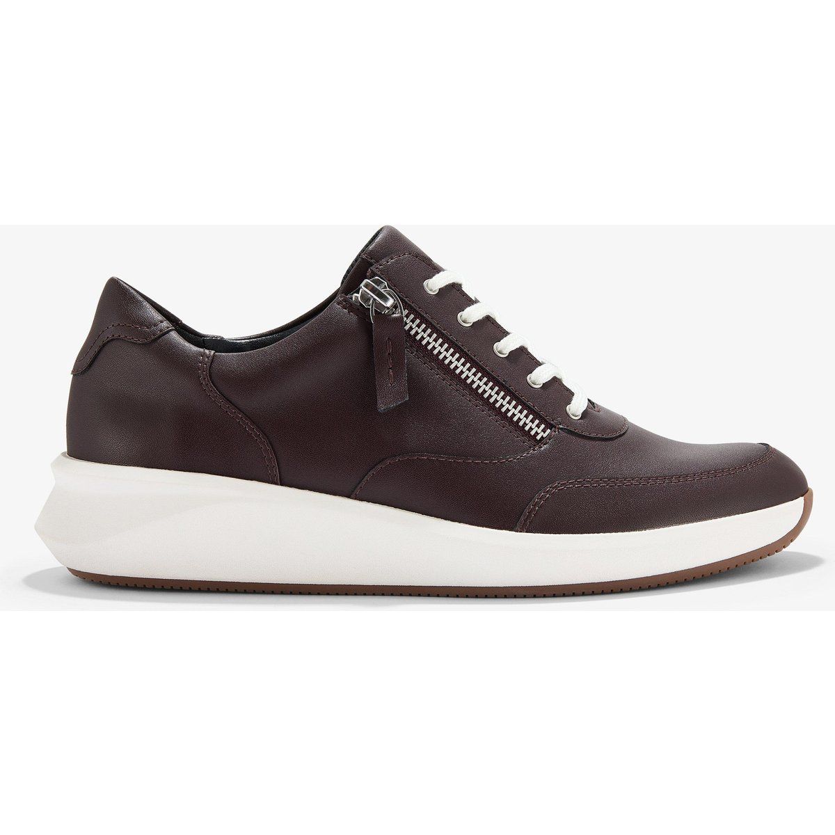 Leder-Sneaker mit seitlichem Reißverschluss