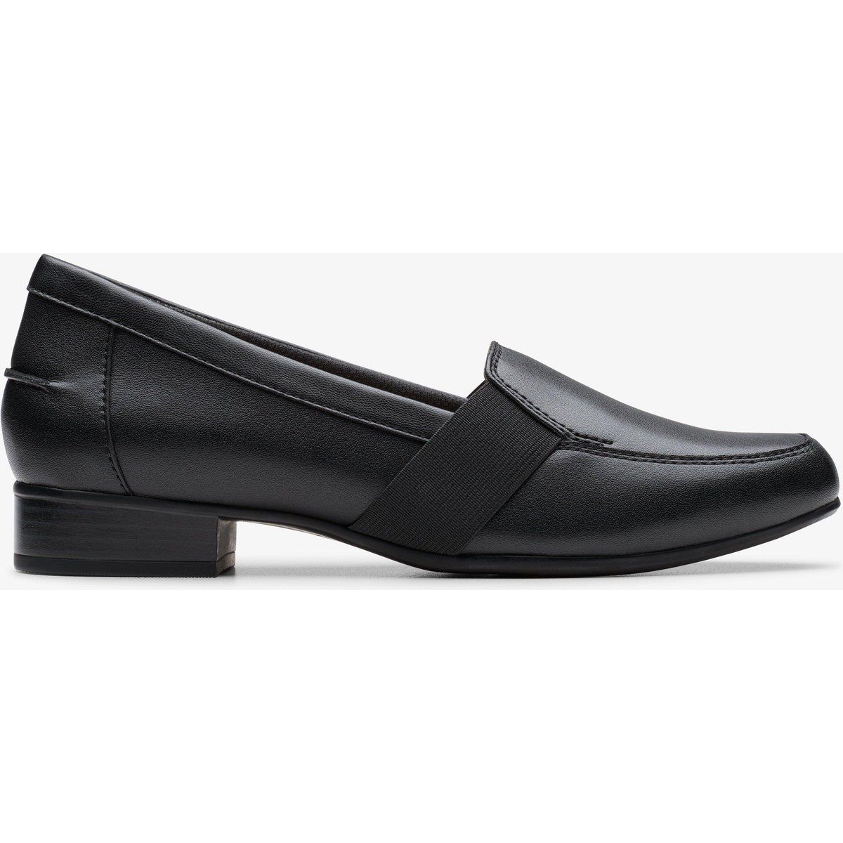 Klassischer Leder-Loafer mit Blockabsatz