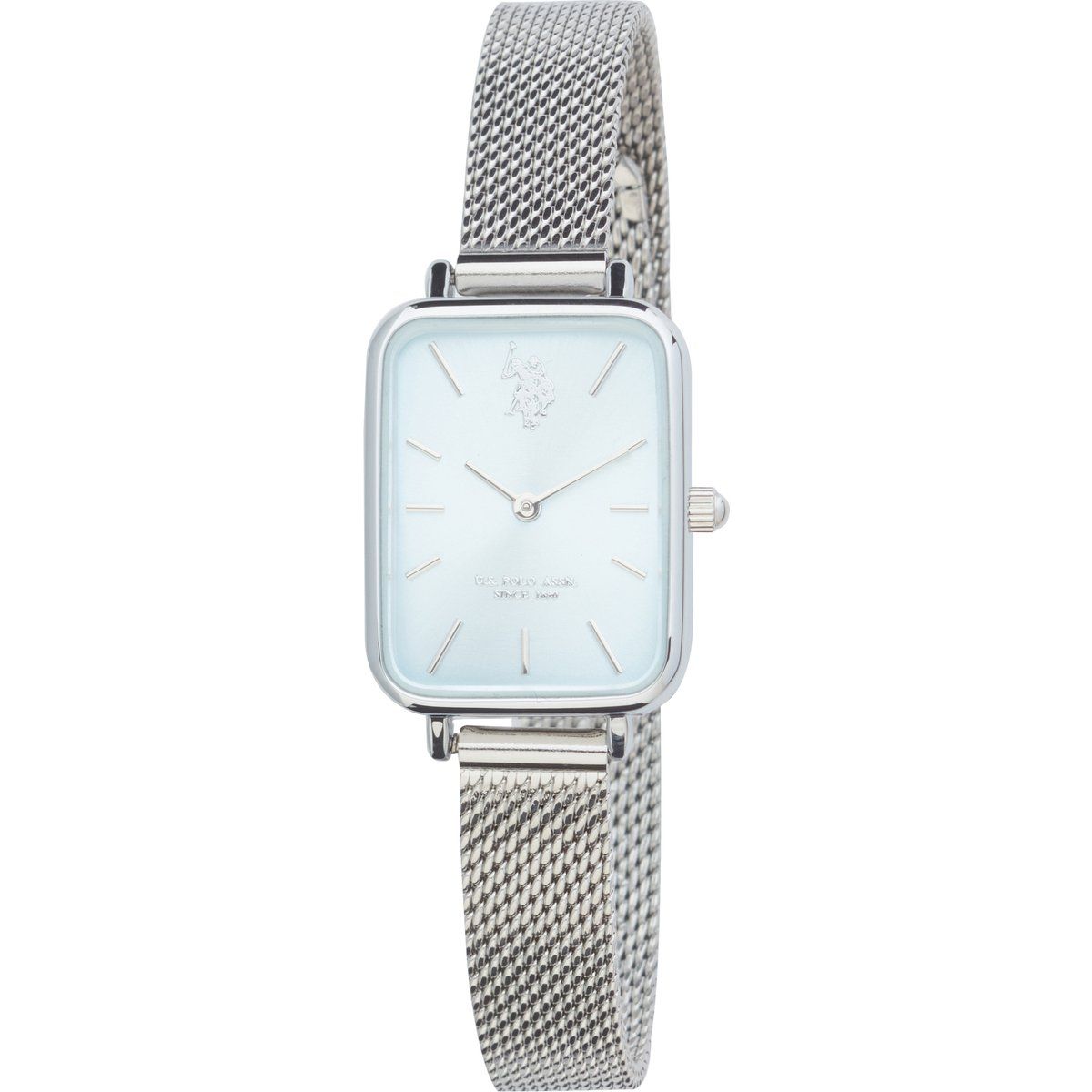 Elegante rechteckige Mesh-Armbanduhr