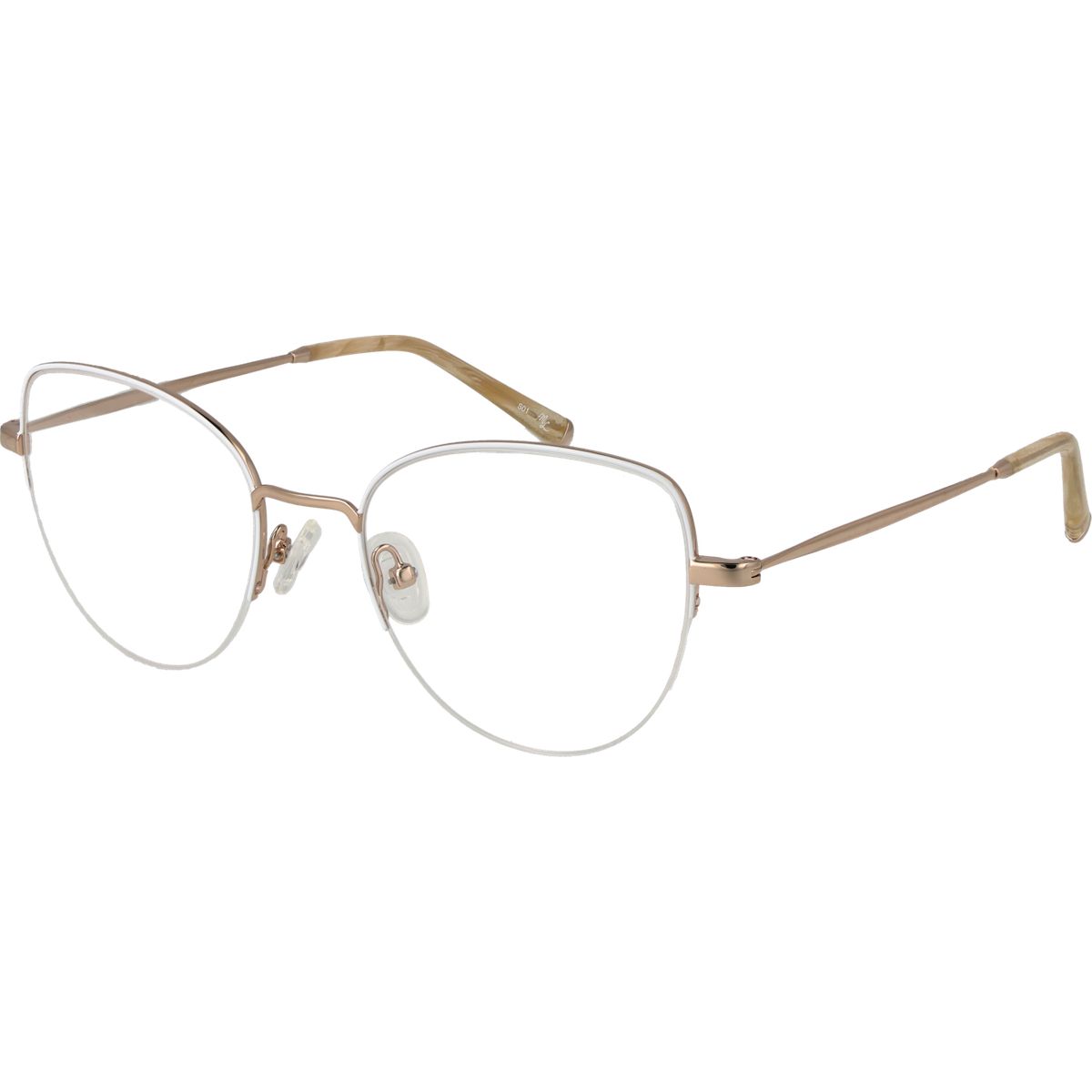 Elegante Halbrand-Brillenfassung in Cat-Eye-Form