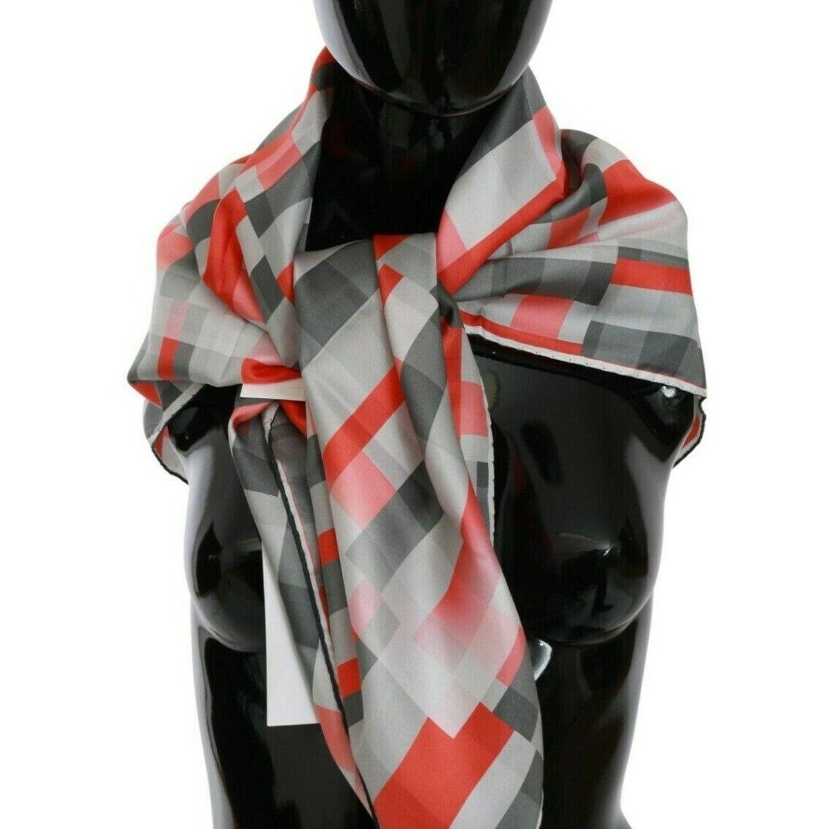 Eleganter Seidenschal mit Geometrie-Print