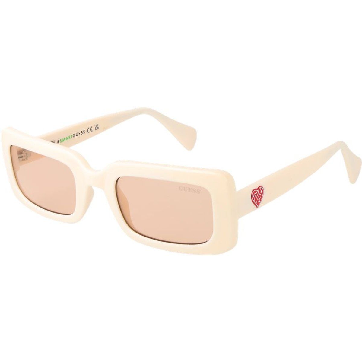 Schicke rechteckige Sonnenbrille mit Herz