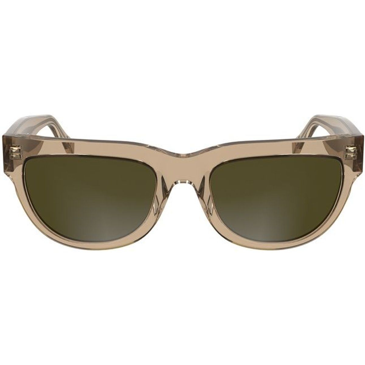 Moderne rechteckige Sonnenbrille mit Transparent-Rahmen