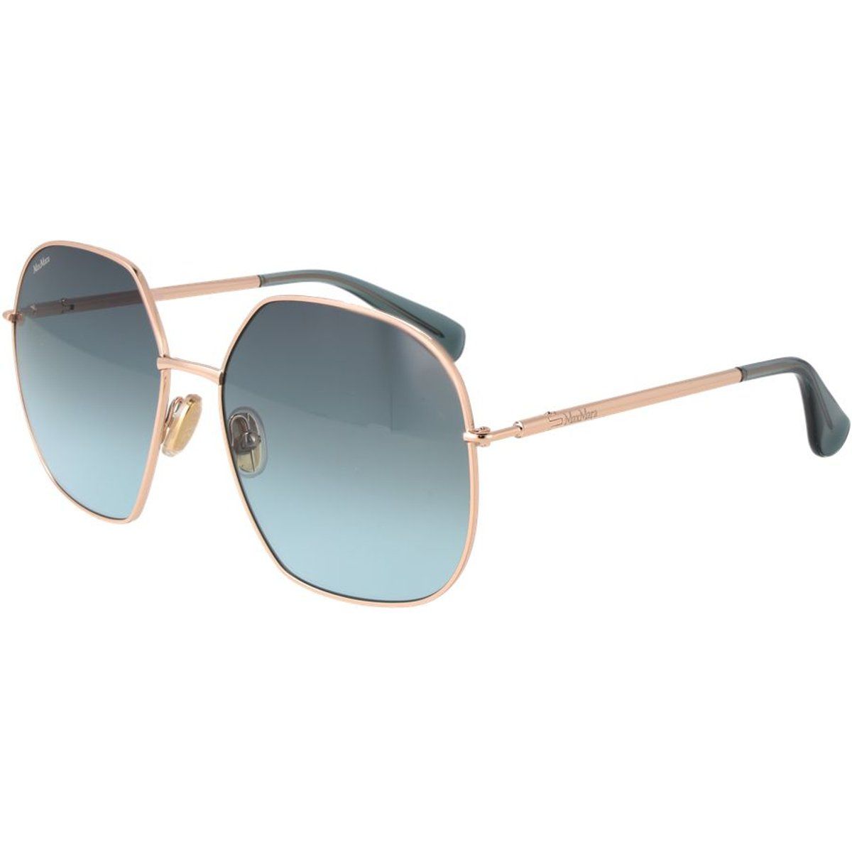 Sechseckige Oversize-Sonnenbrille mit Farbverlauf