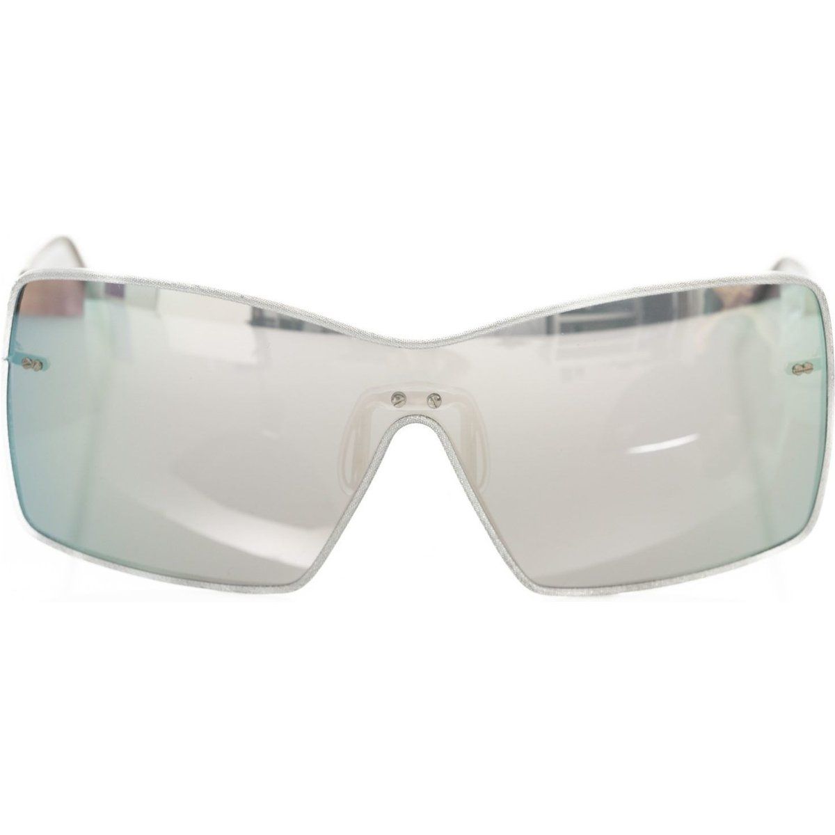 Futuristische Schild-Sonnenbrille mit verspiegelten Gläsern