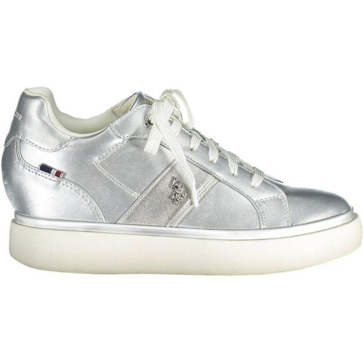 Metallic-Leder-Plateausneaker