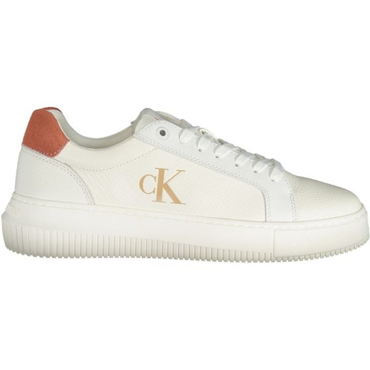 Leder-Plattform-Sneaker mit Logo