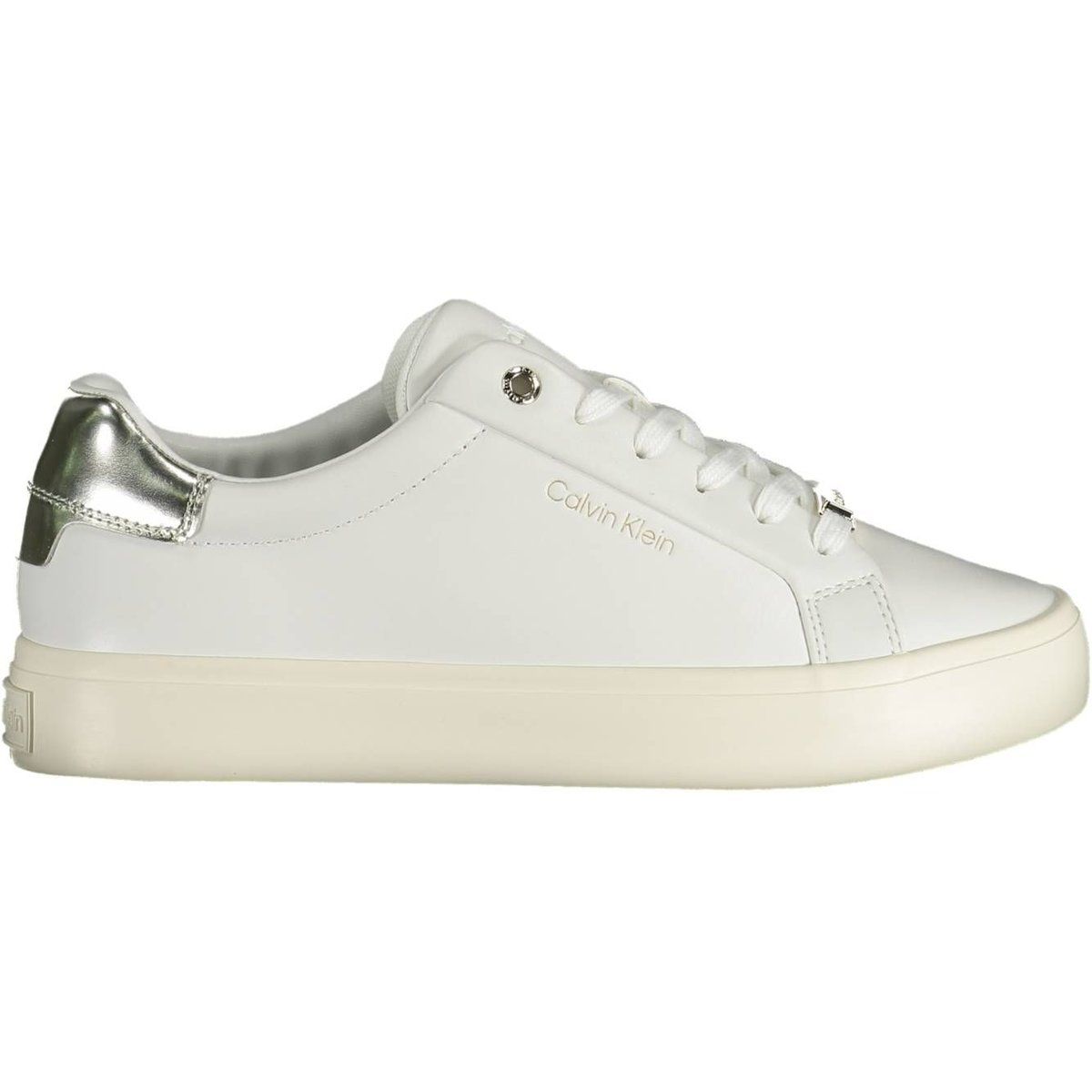 Minimalistischer Low-Top-Sneaker mit Metallic-Detail