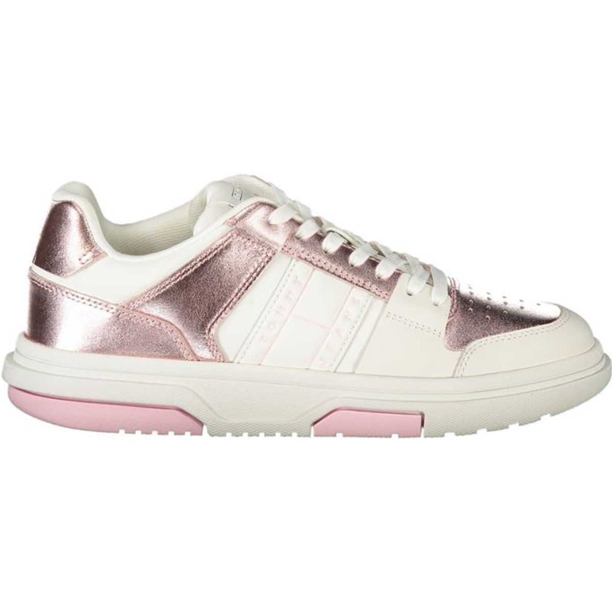 Low-Top-Sneaker mit Metallic-Einsätzen