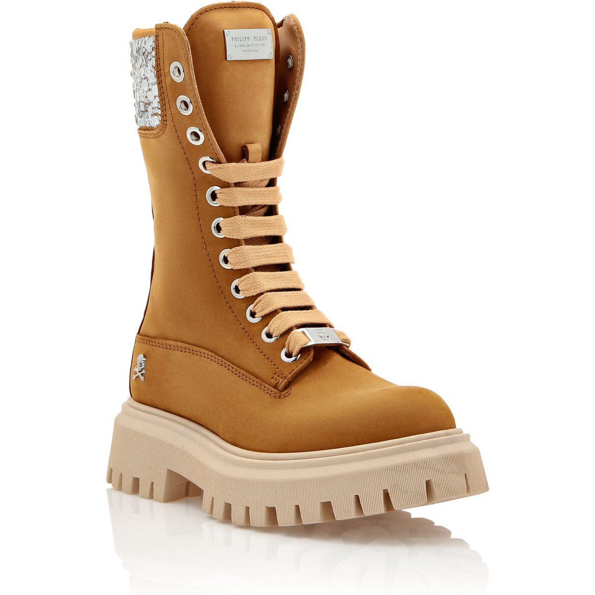 Verzierte Combat-Boots aus Leder
