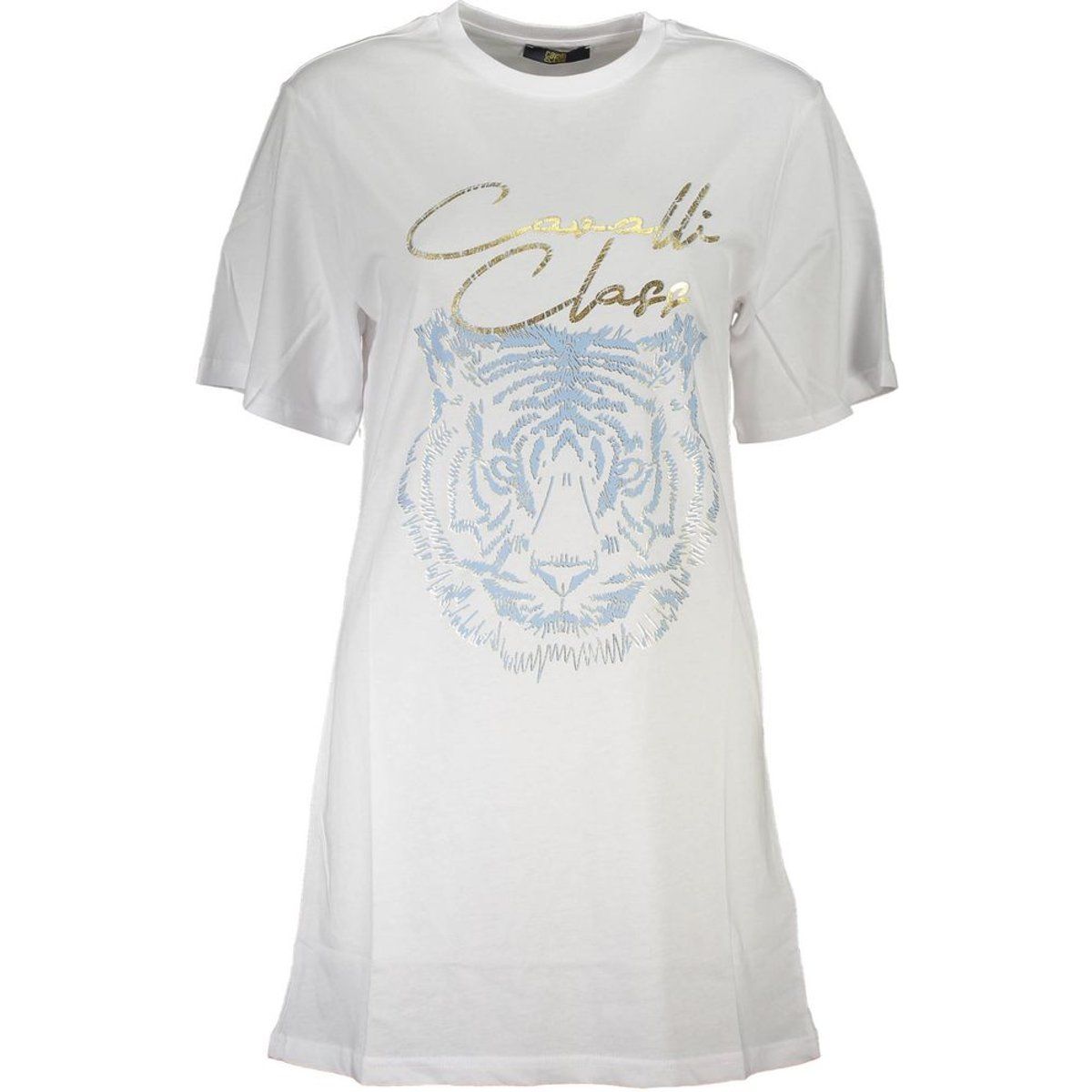 Besticktes T-Shirt-Kleid mit Tigerkopf