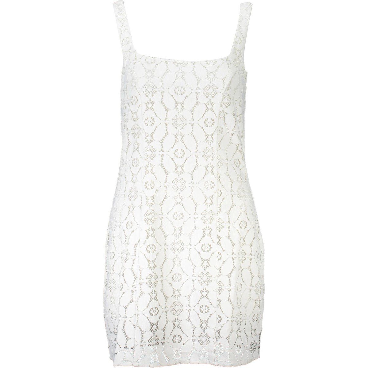 Ärmelloses Minikleid mit floraler Spitze