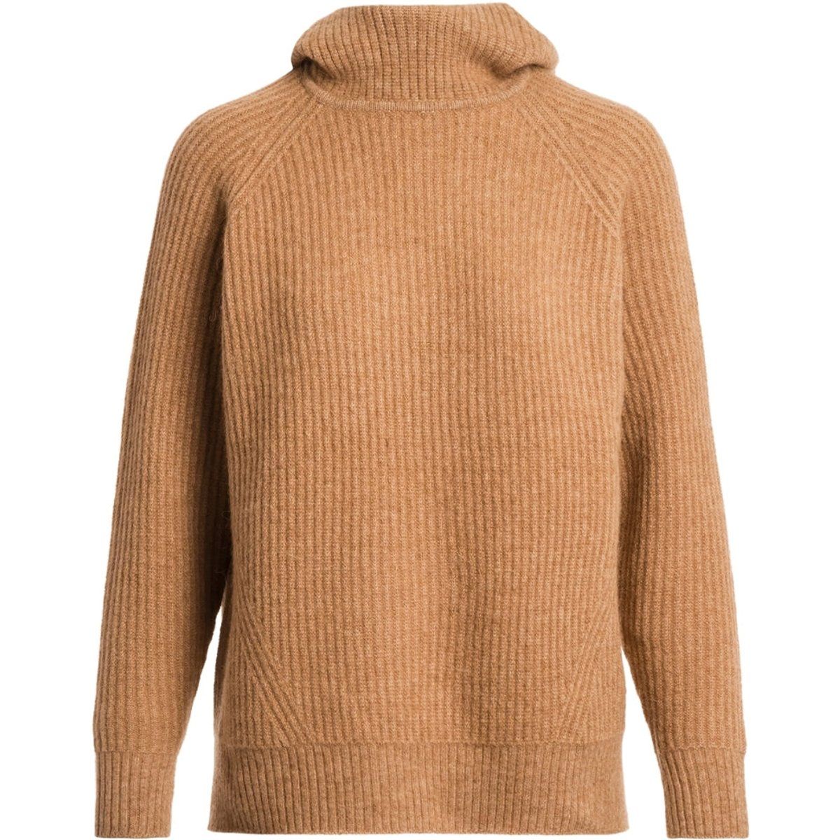 Rippstrick-Pullover mit Kapuze