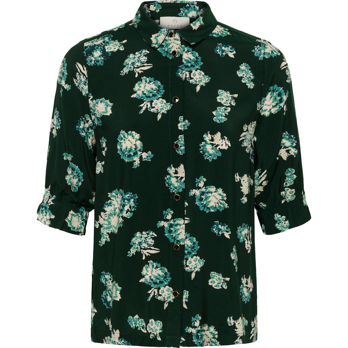 Halbarm-Bluse mit Blumenmuster