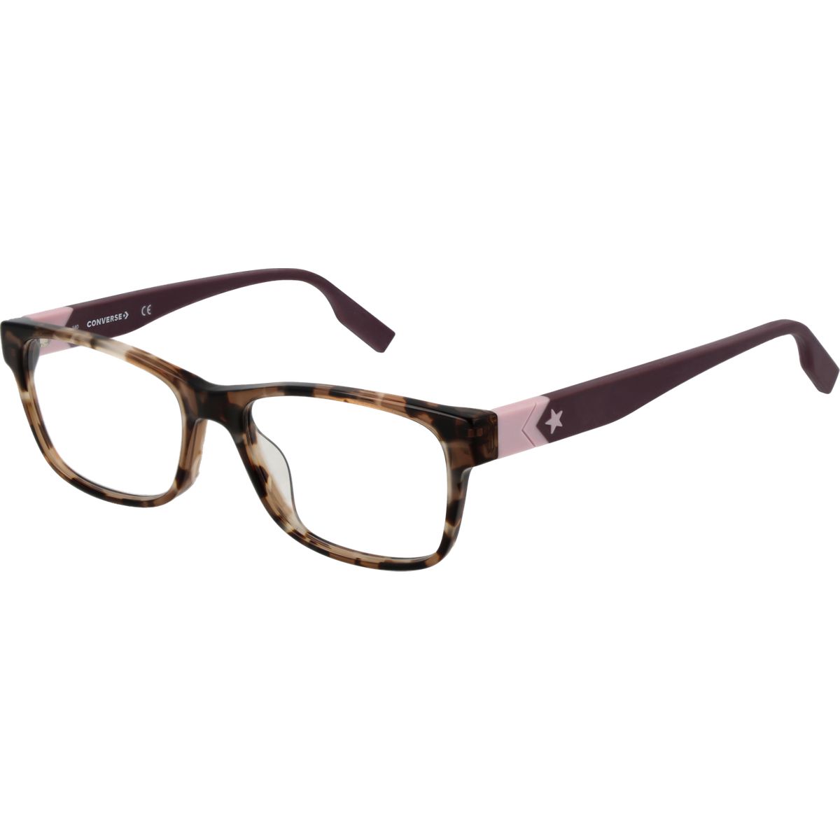 Klassische rechteckige Brille in Schildpatt-Optik