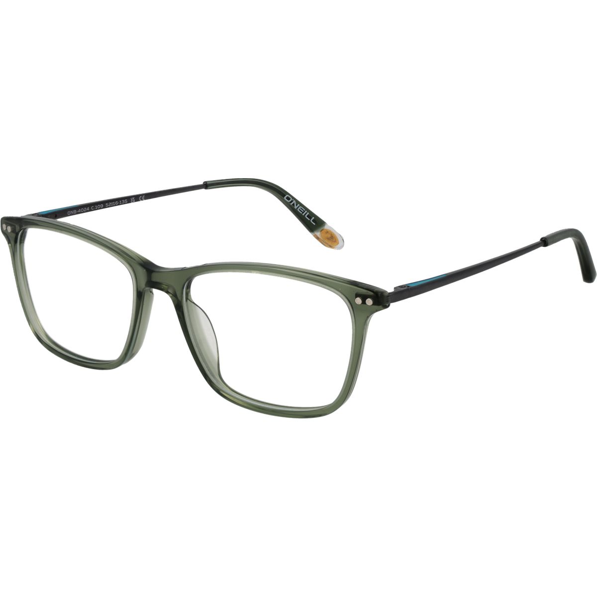 Rechteckige transparente Acetat-Brillenfassung