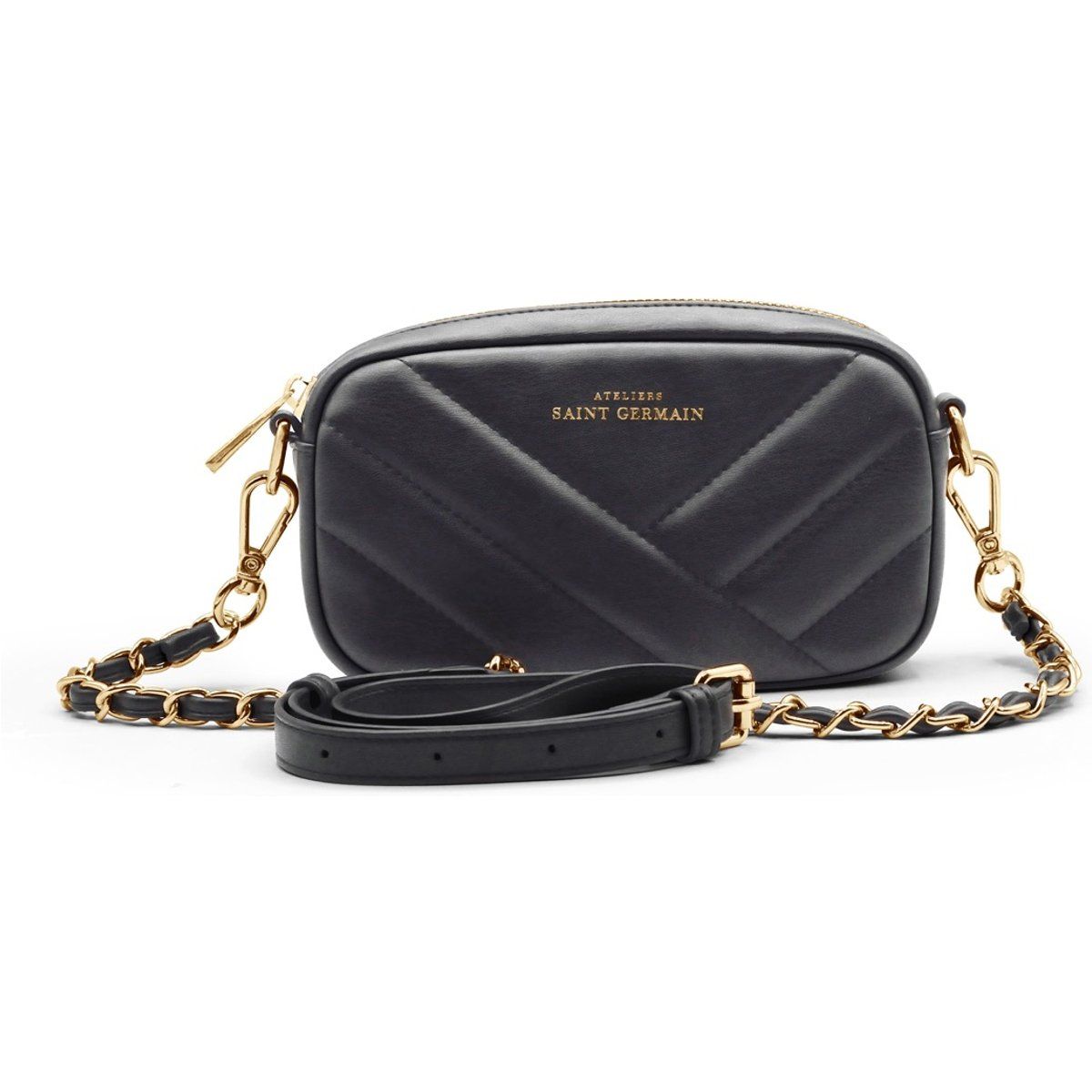 Gesteppte Leder Mini Pochette
