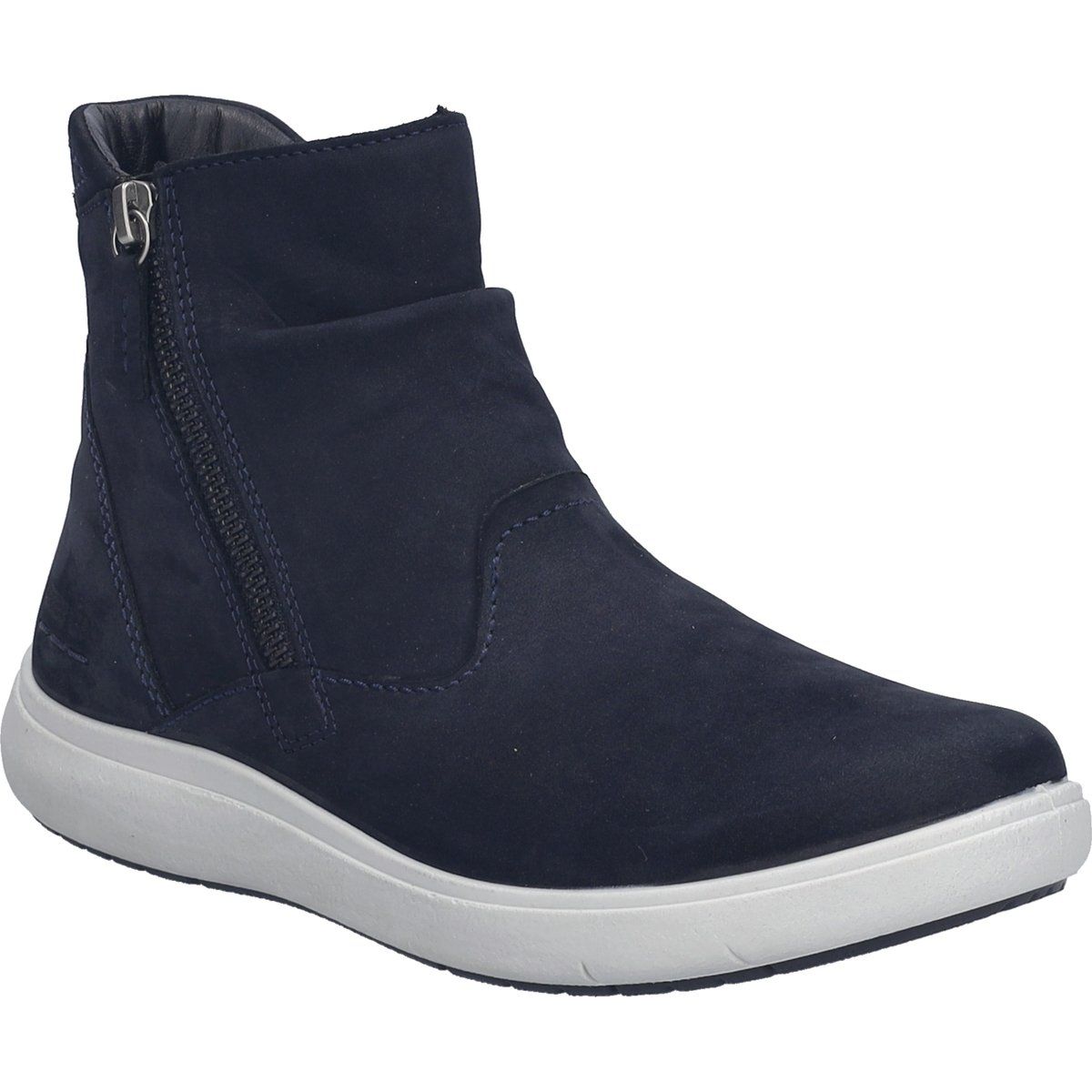 Suede-Stiefelette mit Kontrastsohle